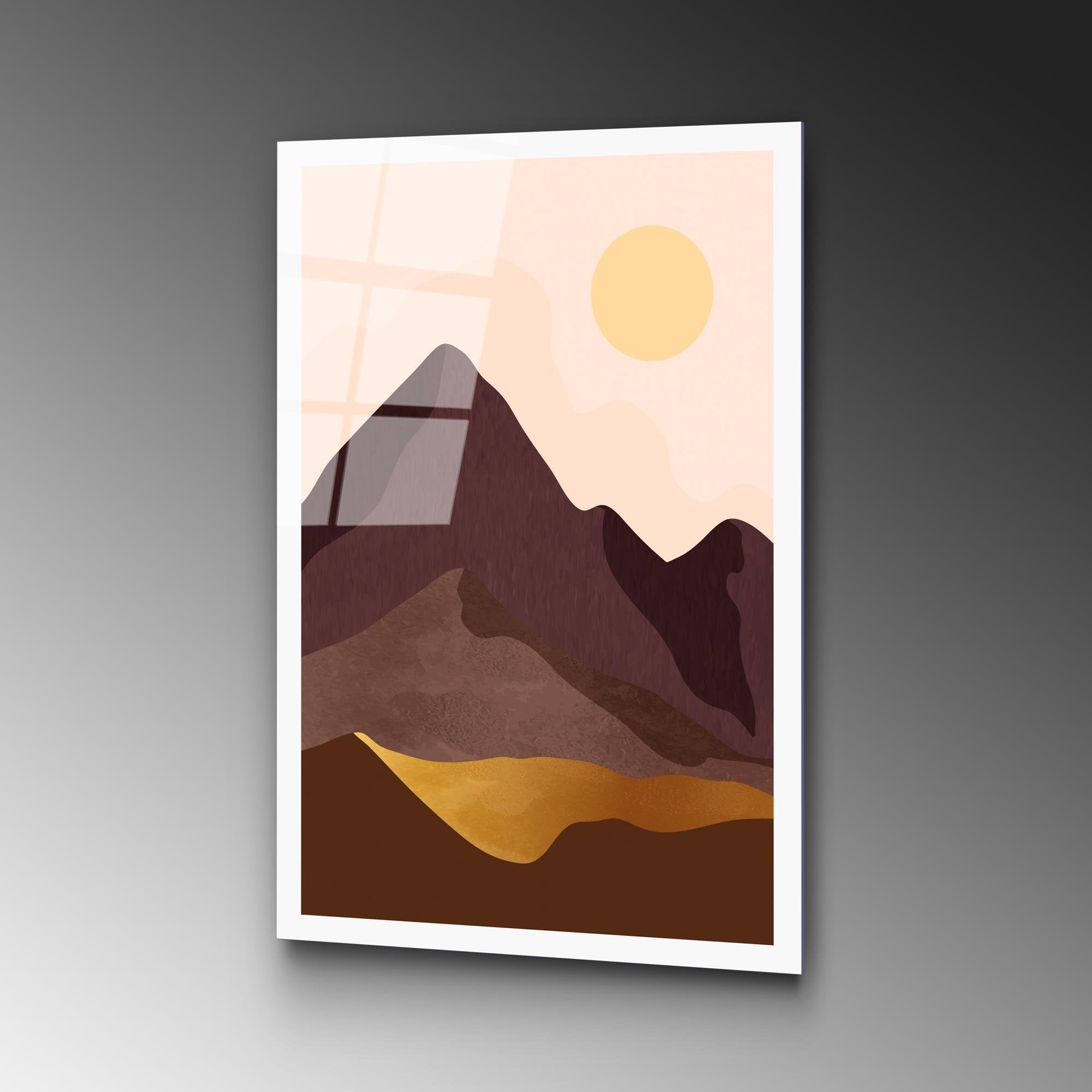 UV-961 Baskılı Cam Dikdörtgen Duvar Tablosu | ByLamp