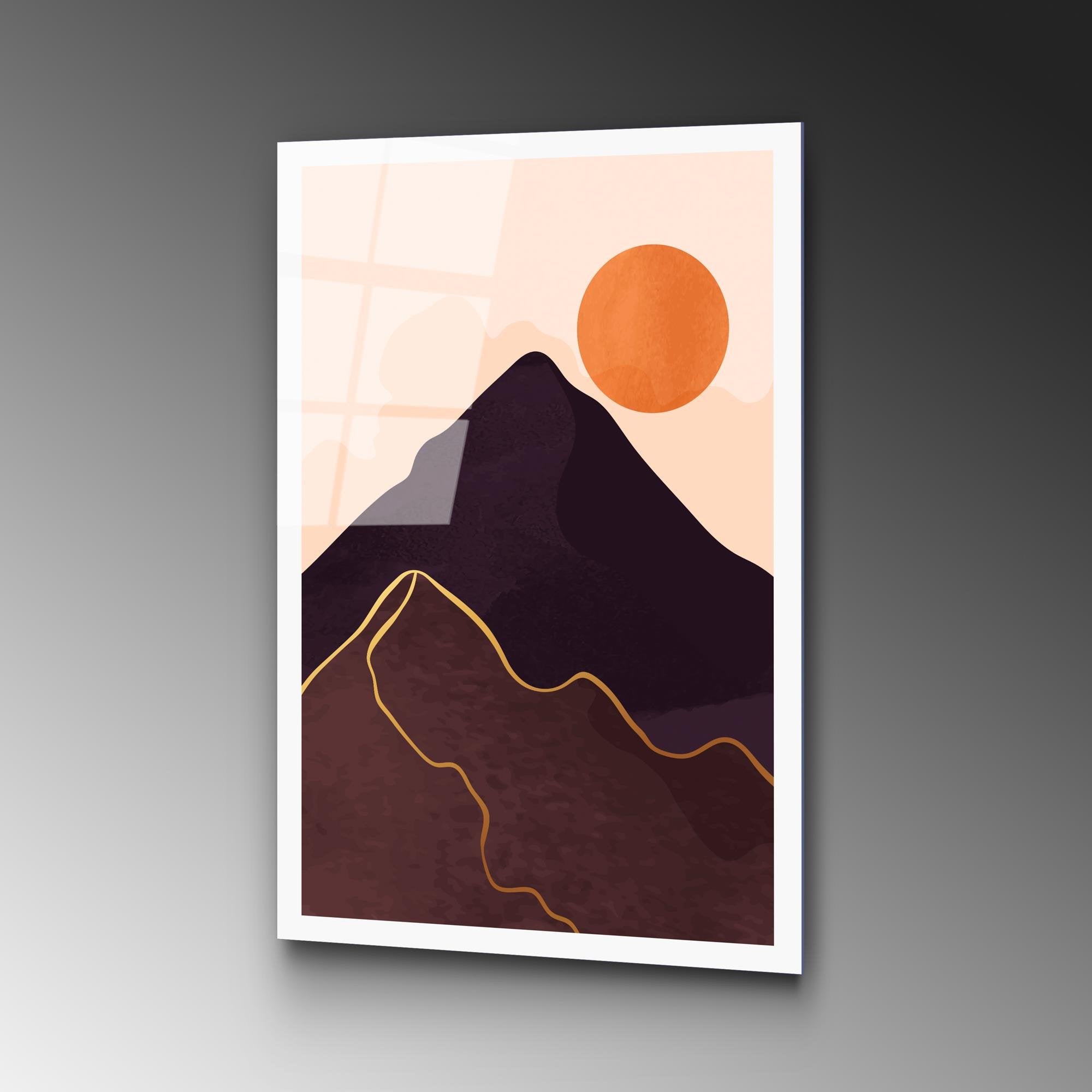 UV-962 Baskılı Cam Dikdörtgen Duvar Tablosu | ByLamp