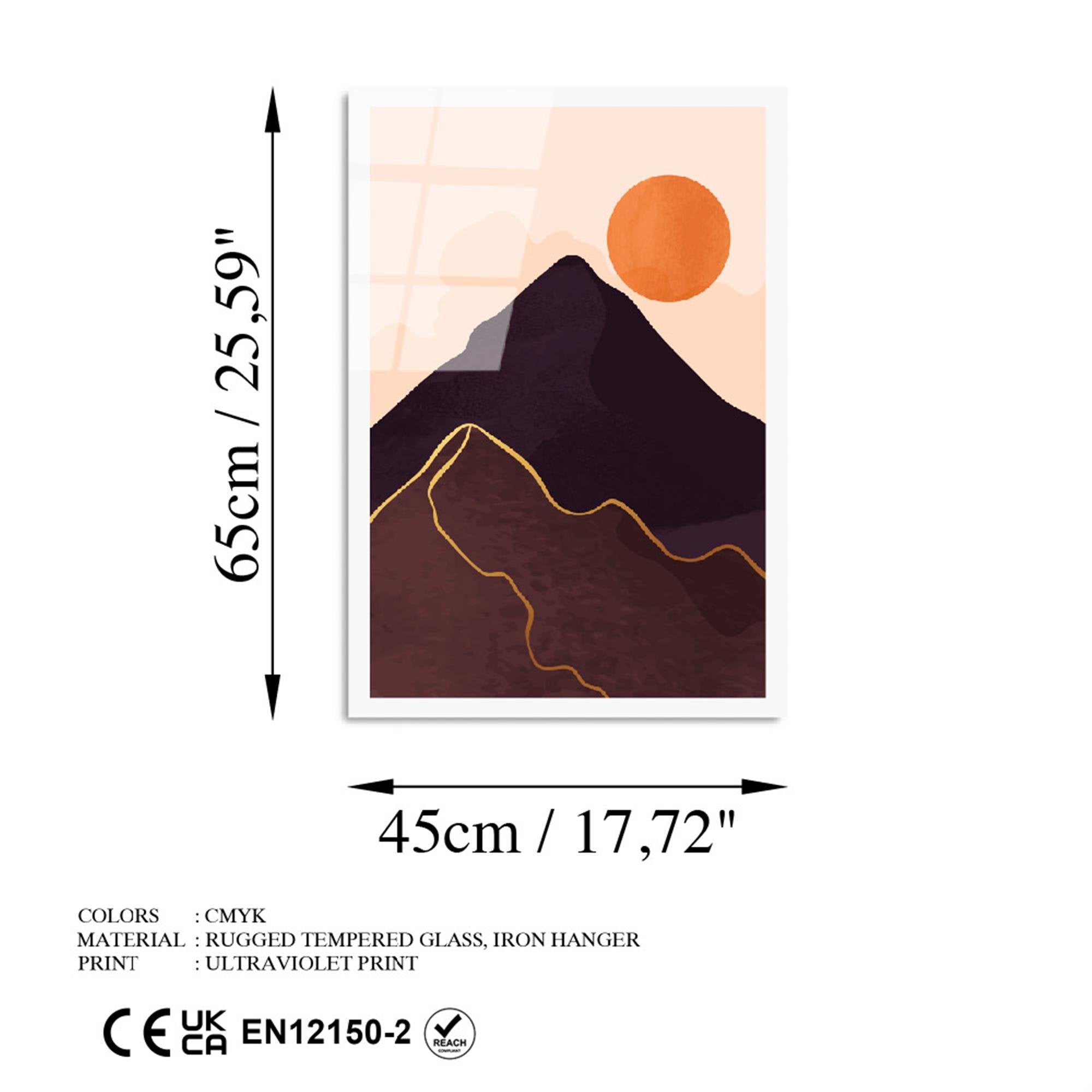 UV-962 Baskılı Cam Dikdörtgen Duvar Tablosu | ByLamp