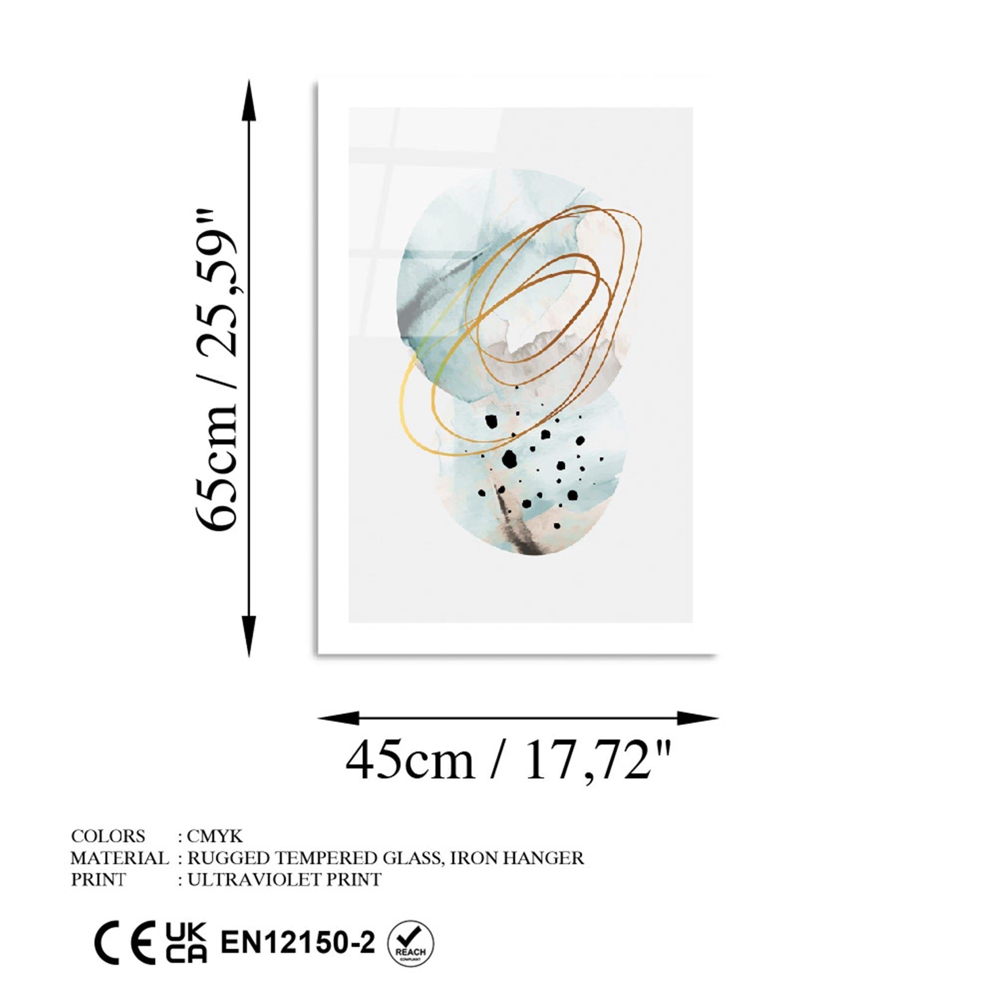 UV-963 Baskılı Cam Dikdörtgen Duvar Tablosu | ByLamp