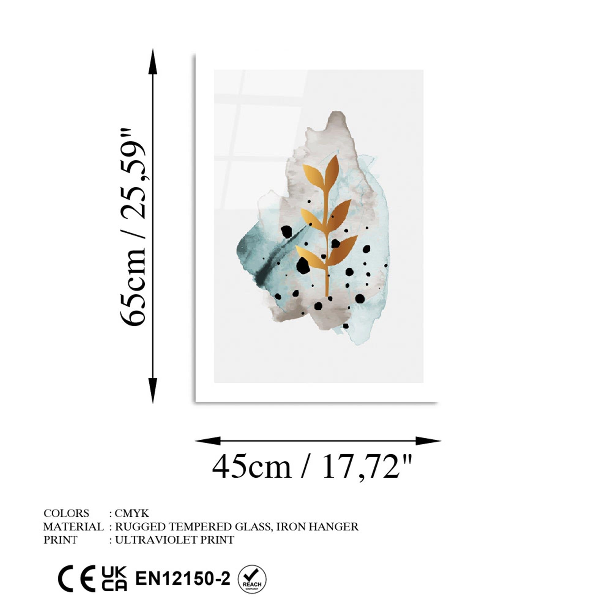 UV-964 Baskılı Cam Dikdörtgen Duvar Tablosu | ByLamp