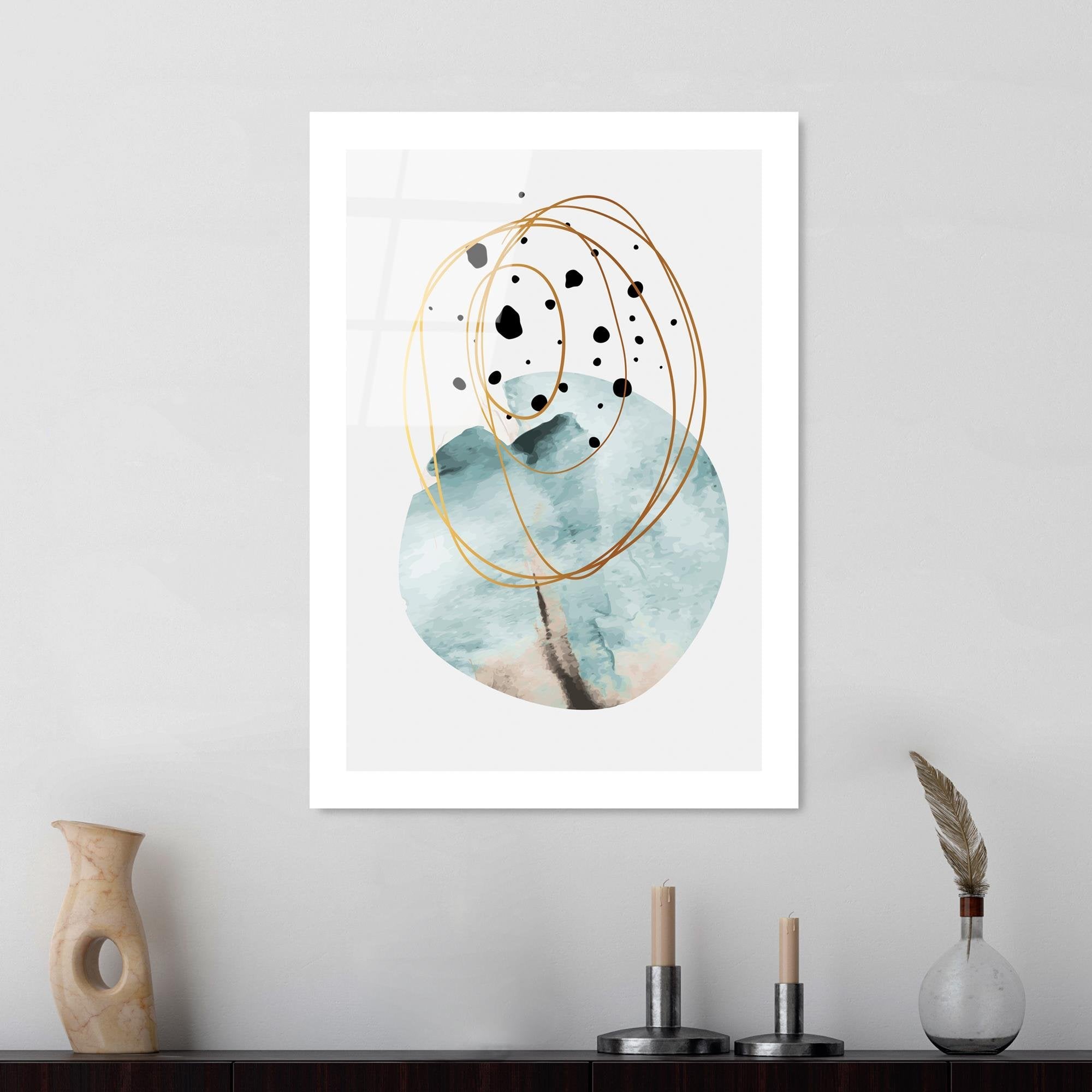 UV-965 Baskılı Cam Dikdörtgen Duvar Tablosu | ByLamp