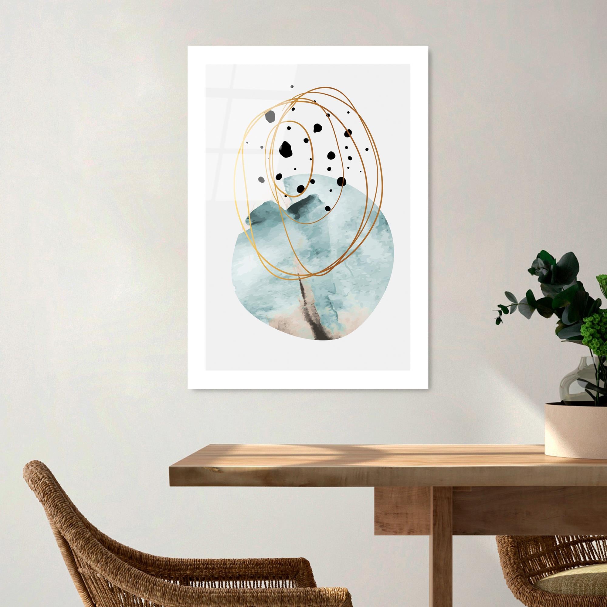 UV-965 Baskılı Cam Dikdörtgen Duvar Tablosu | ByLamp