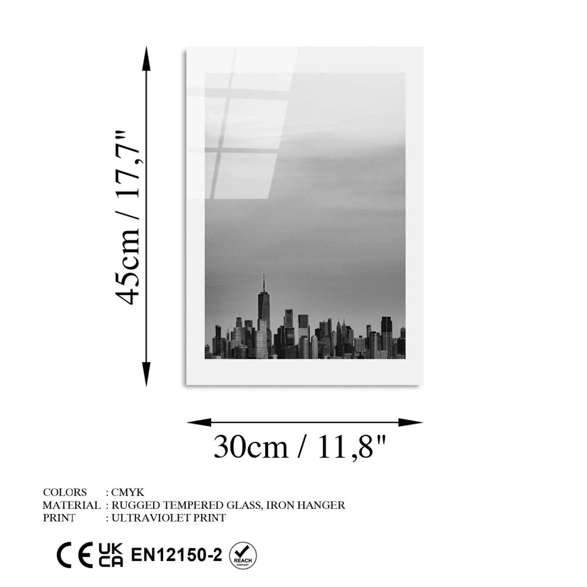 UV-986 Baskılı Cam Dikdörtgen Duvar Tablosu | ByLamp