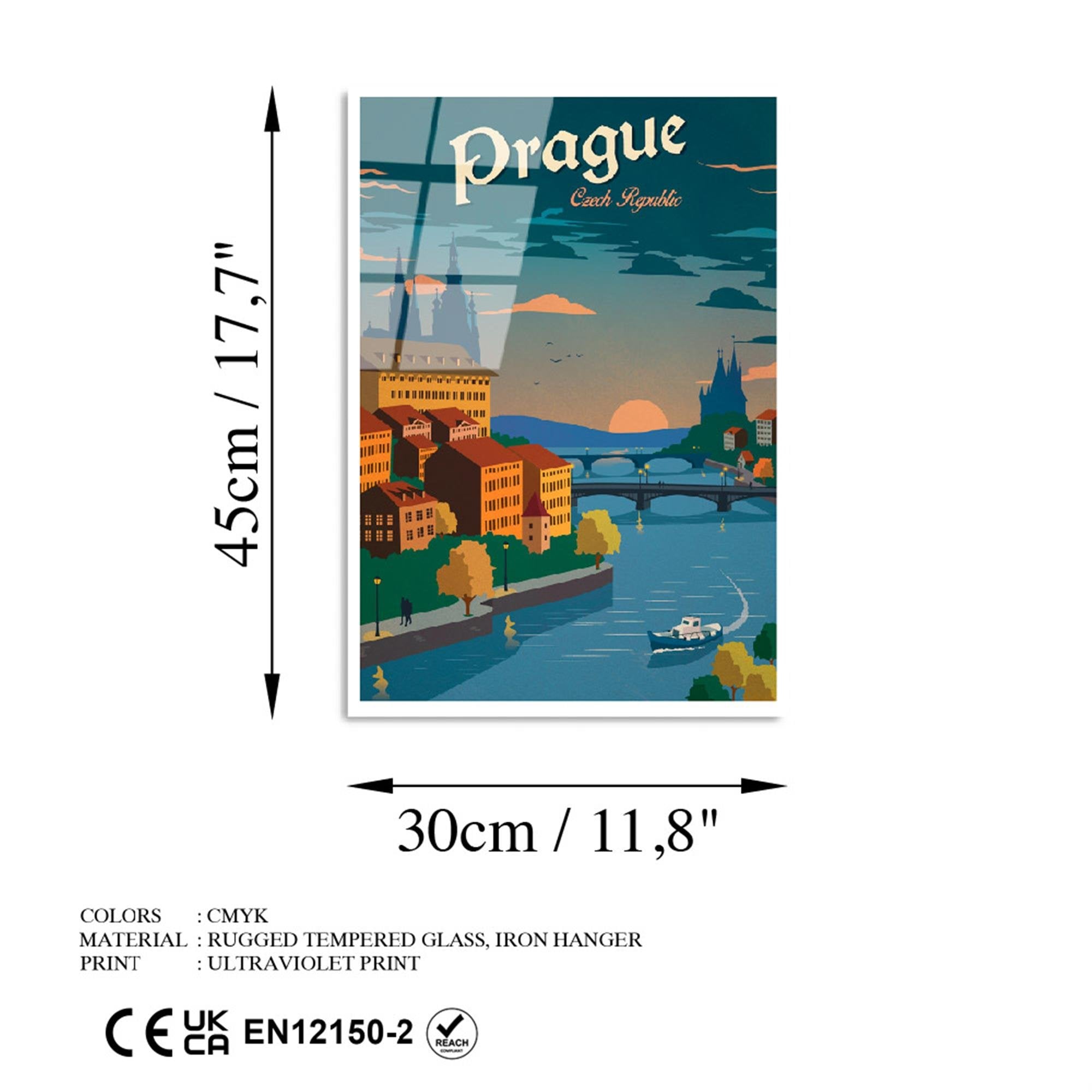 UV-997 Baskılı Cam Dikdörtgen Duvar Tablosu | ByLamp