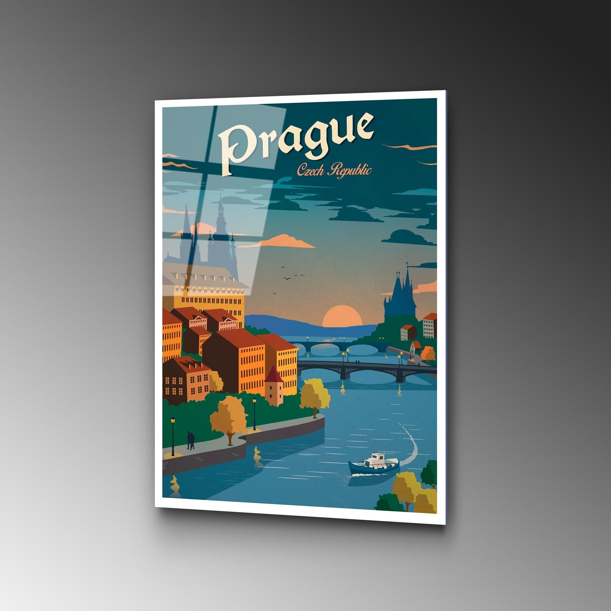 UV-997 Baskılı Cam Dikdörtgen Duvar Tablosu | ByLamp