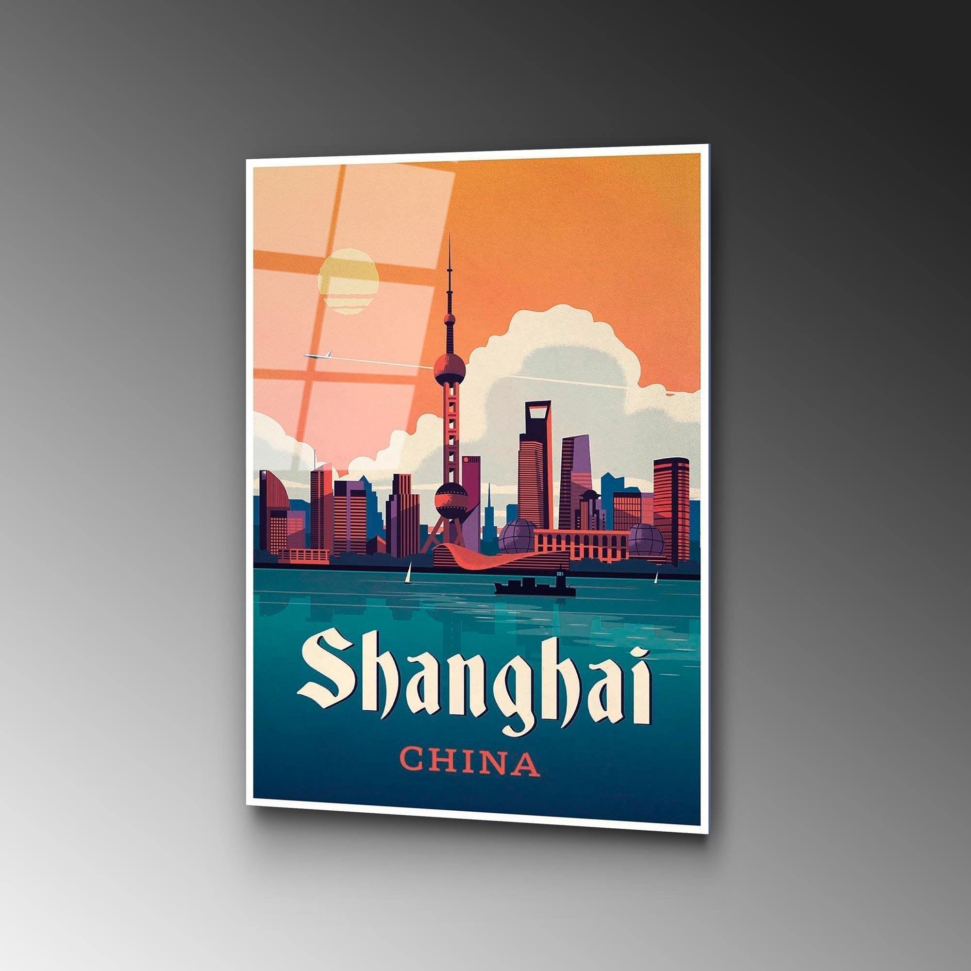 UV-998 Baskılı Cam Dikdörtgen Duvar Tablosu | ByLamp