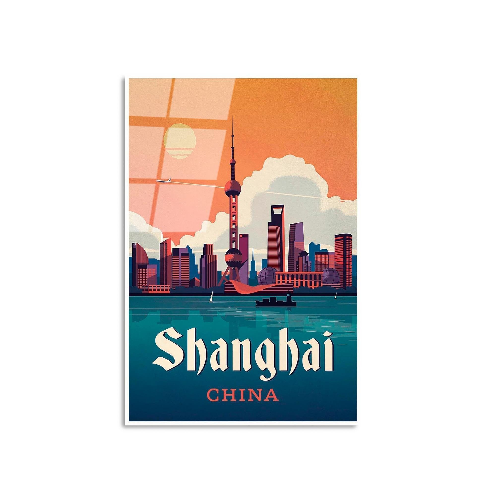 UV-998 Baskılı Cam Dikdörtgen Duvar Tablosu | ByLamp