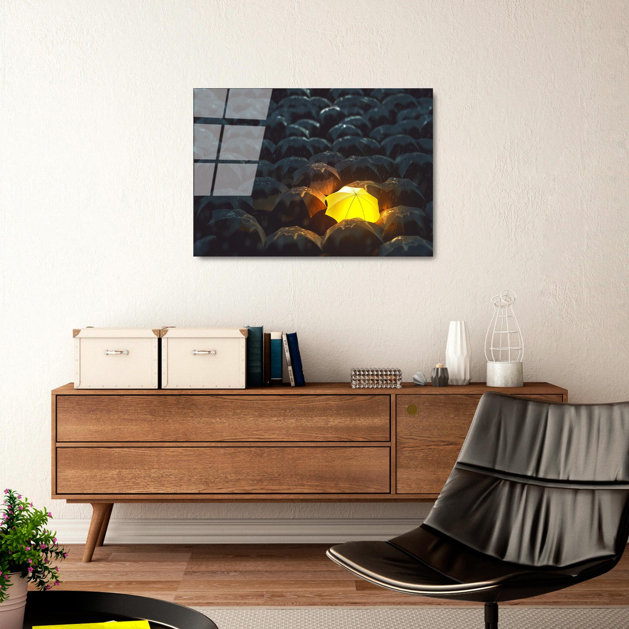 UV-377 Baskılı Cam Dikdörtgen Duvar Tablosu | ByLamp