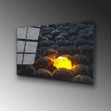 UV-377 Baskılı Cam Dikdörtgen Duvar Tablosu | ByLamp