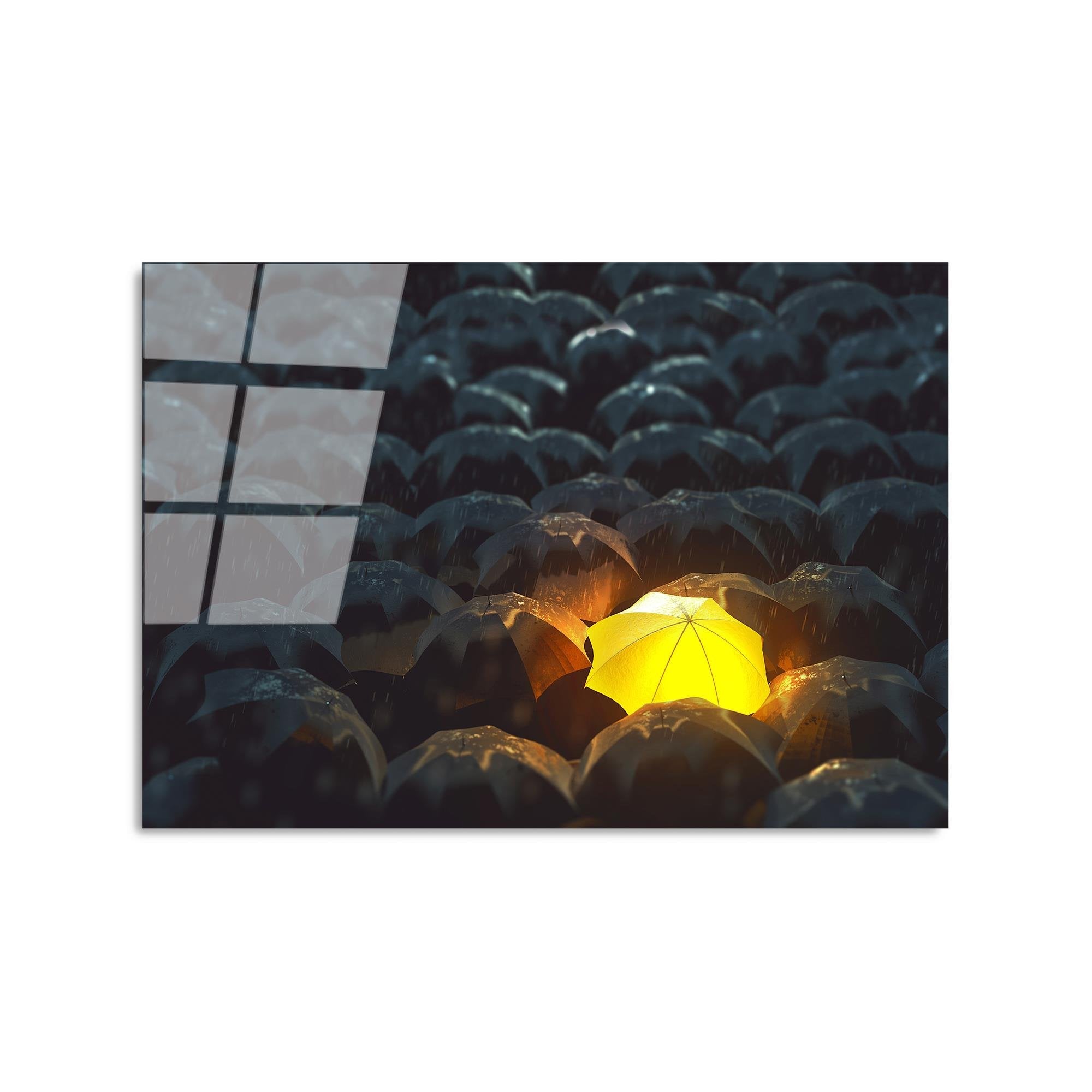 UV-377 Baskılı Cam Dikdörtgen Duvar Tablosu | ByLamp