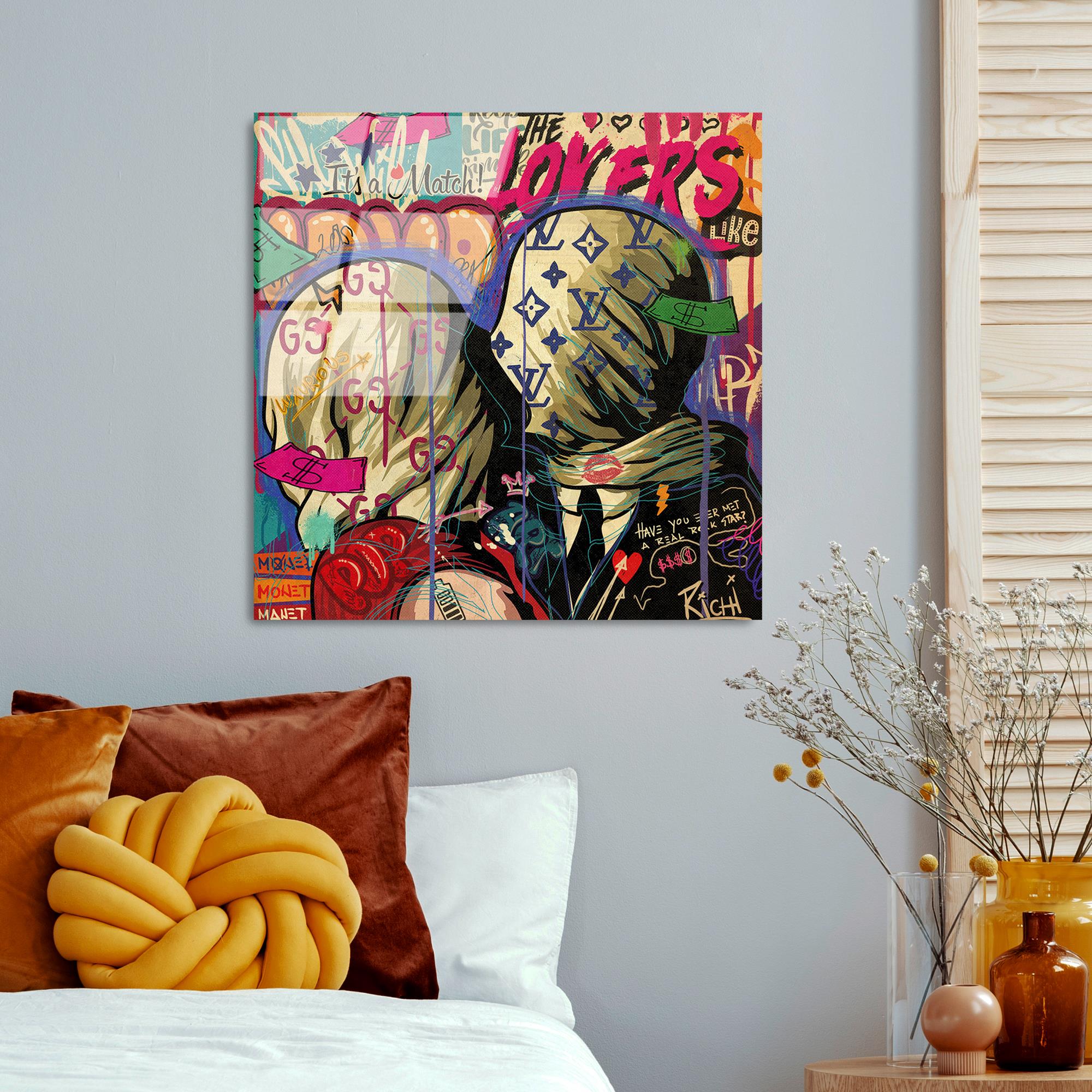 UV-838 Baskılı Cam Kare Duvar Tablosu | ByLamp