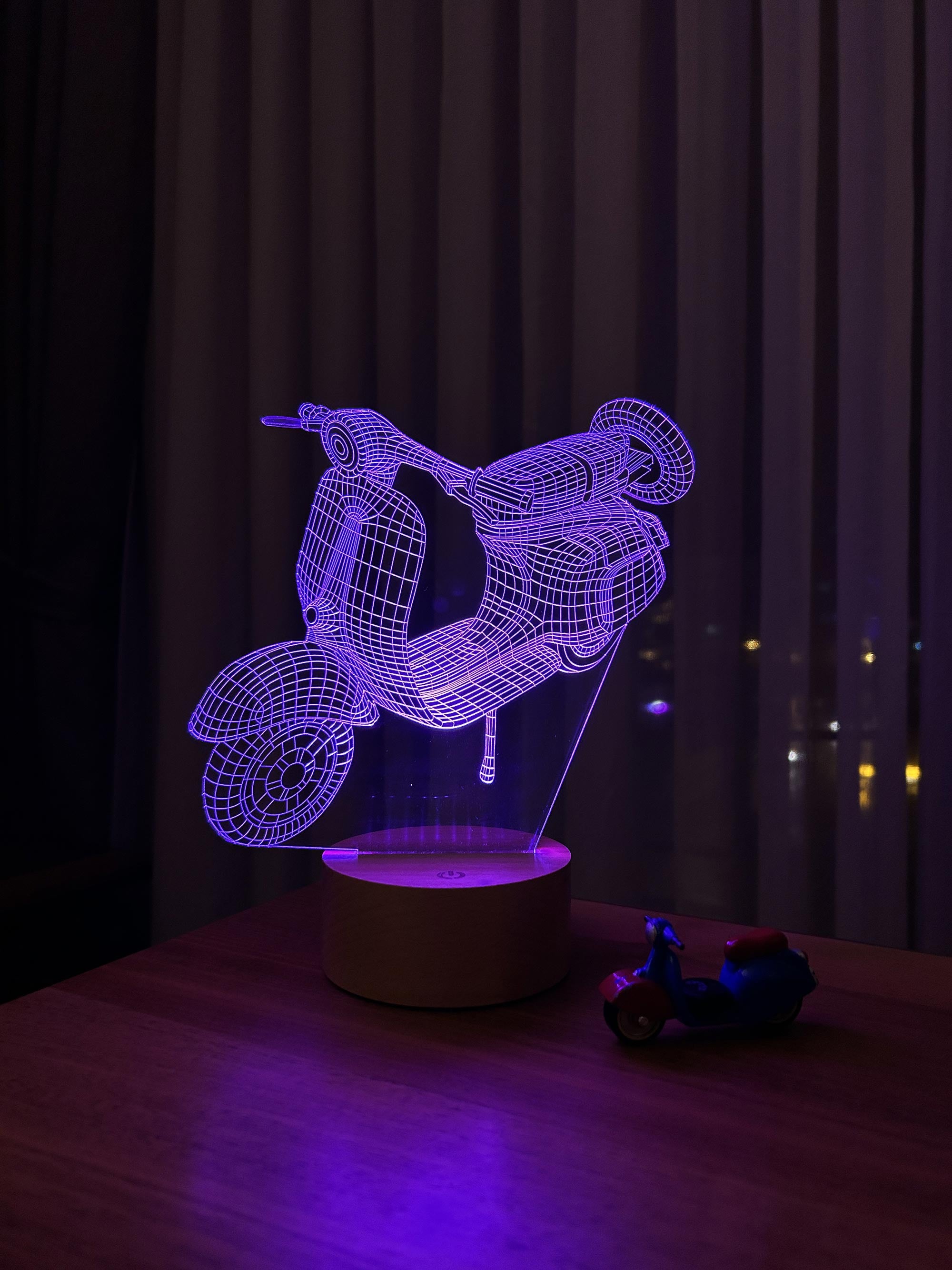 3D Vespa Led Night Light