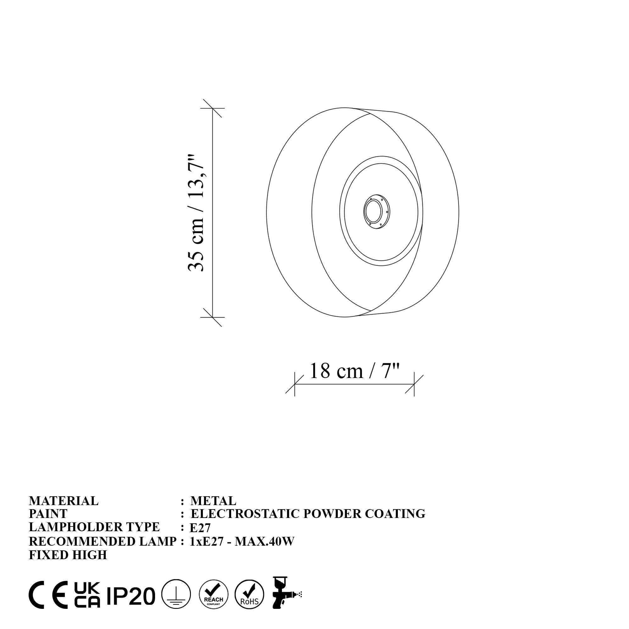 Vesta 15072 Sıvama Aplik Duvar Aydınlatma | ByLamp