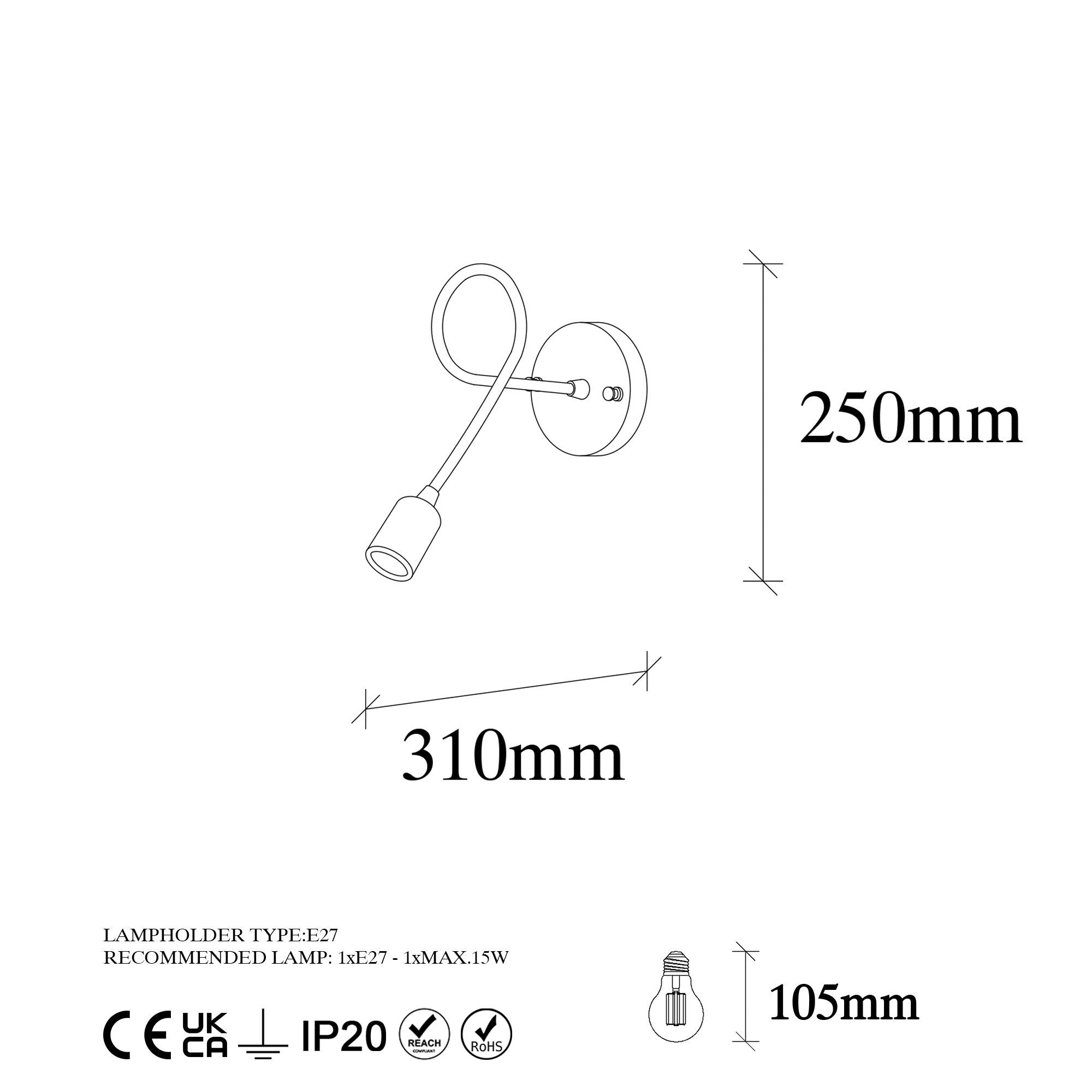 Viraj 10865 Black Rustik Aplik Duvar Aydınlatma | ByLamp