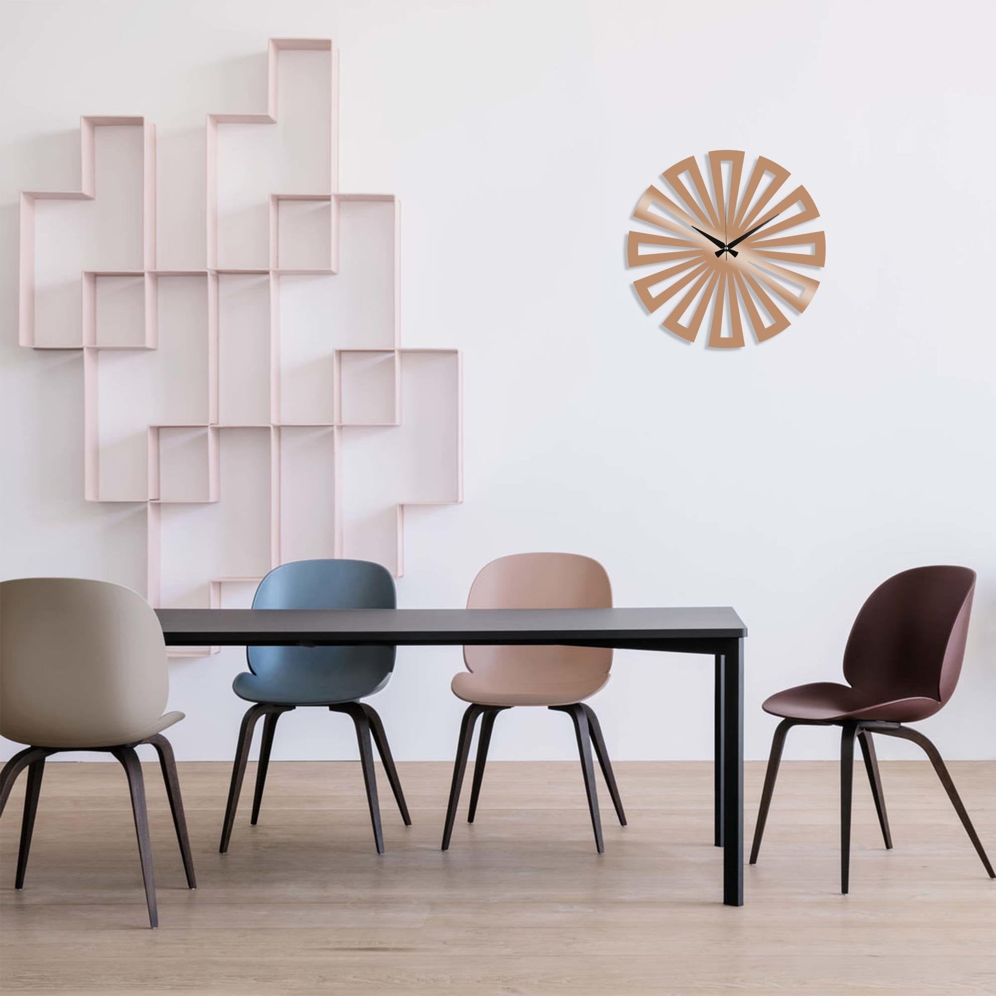 WATCH-007-B Dekoratif Metal Duvar Saati | ByLamp