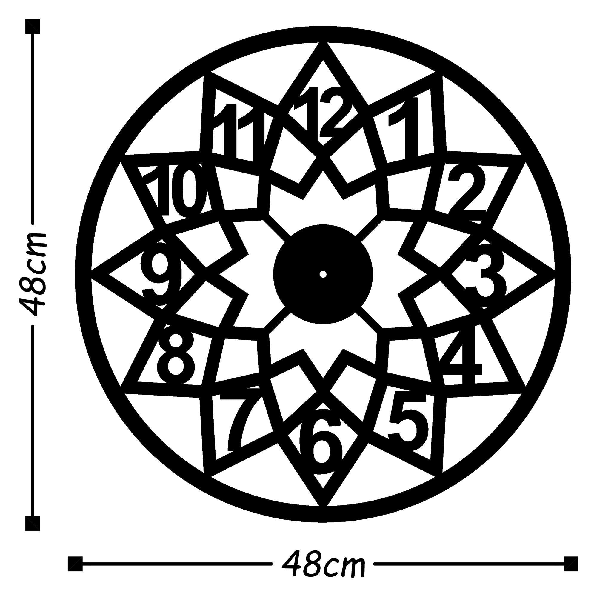 WATCH-020-B Dekoratif Metal Duvar Saati | ByLamp