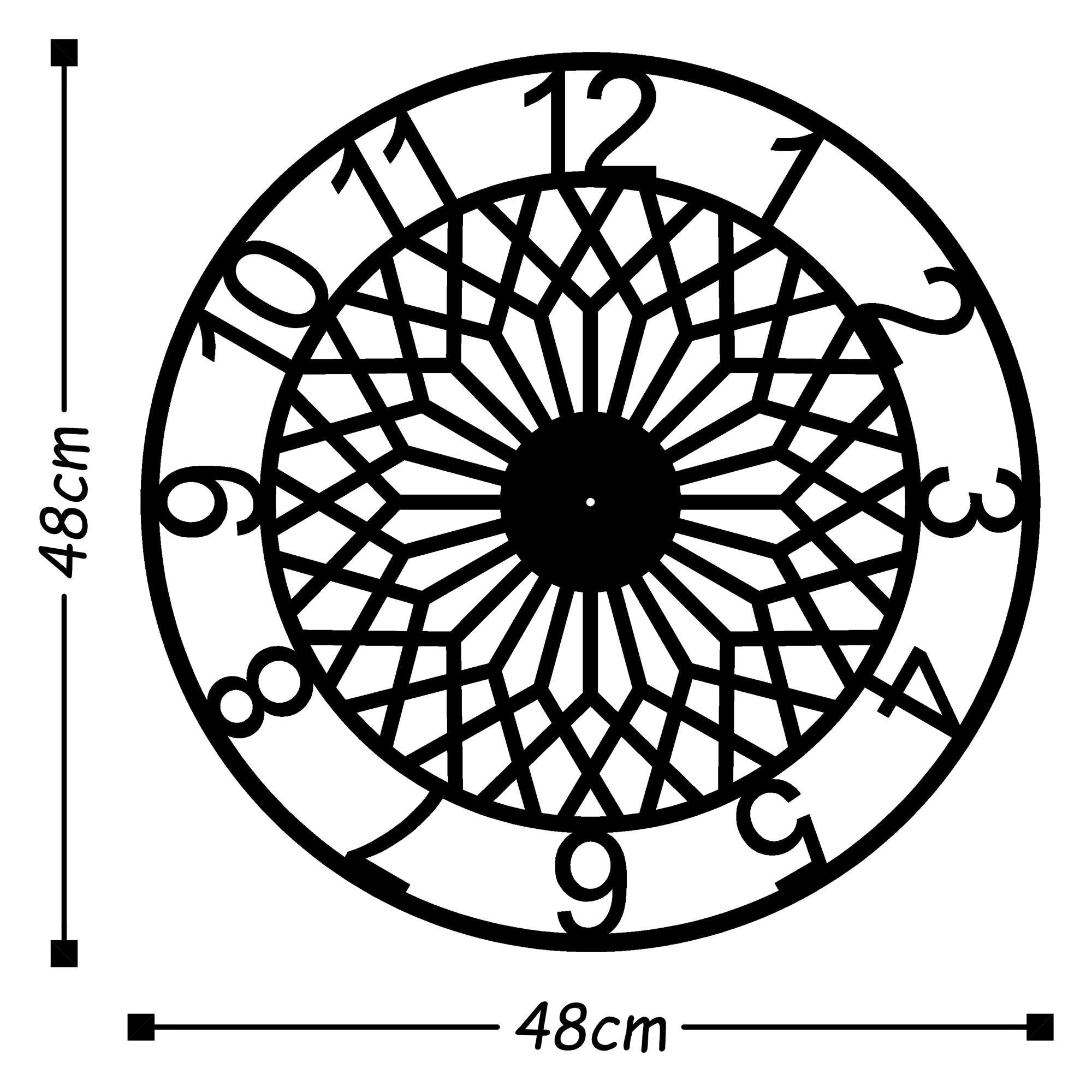 WATCH-031 Dekoratif Metal Duvar Saati | ByLamp