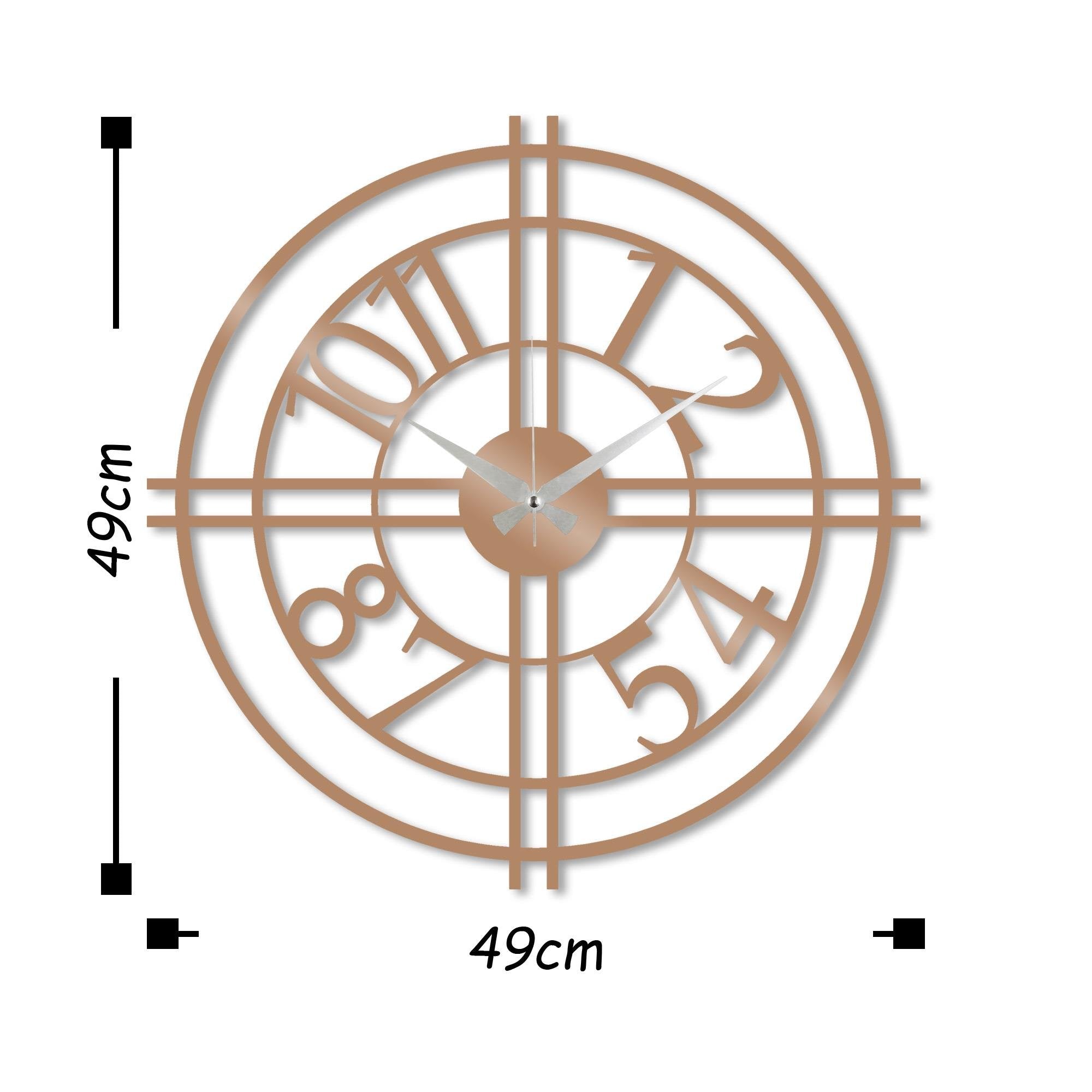 WATCH-033-B Dekoratif Metal Duvar Saati | ByLamp