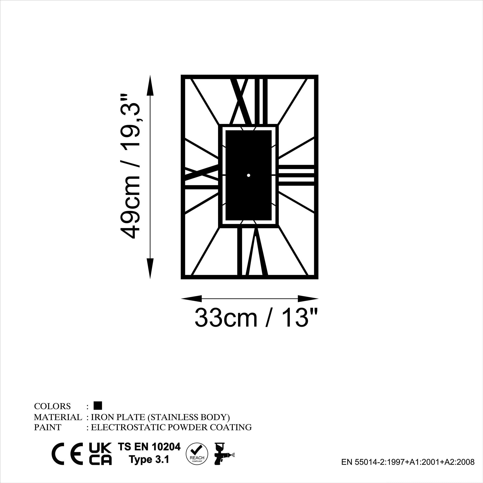 WATCH-047 Dekoratif Metal Duvar Saati | ByLamp