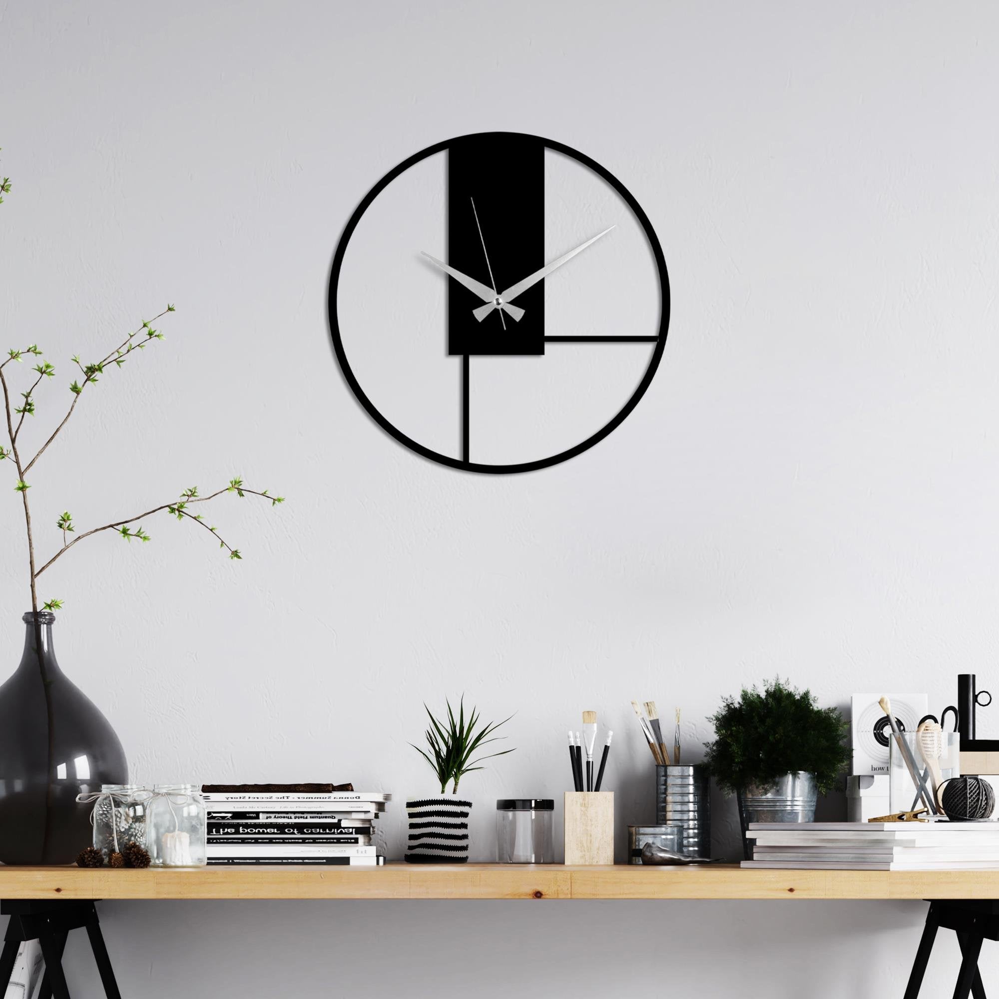 WATCH-055 Dekoratif Metal Duvar Saati | ByLamp