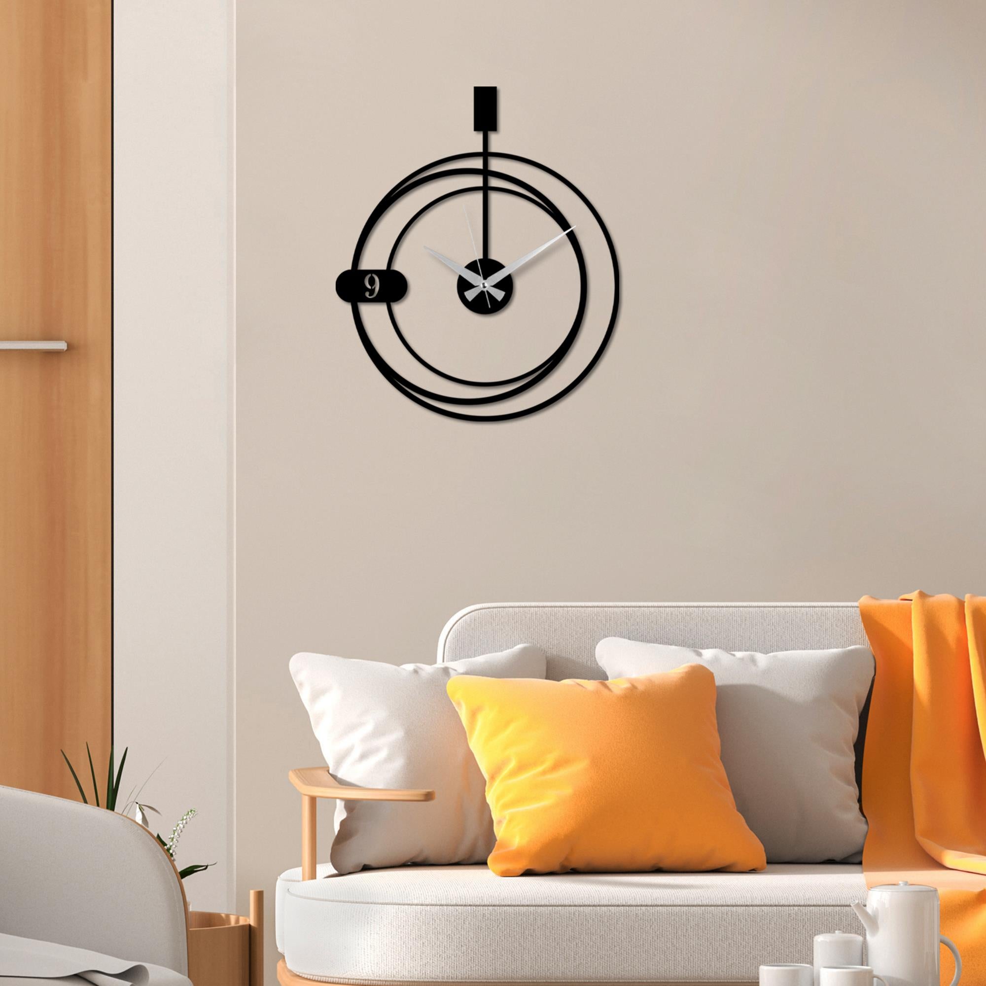 WATCH-059 Dekoratif Metal Duvar Saati | ByLamp