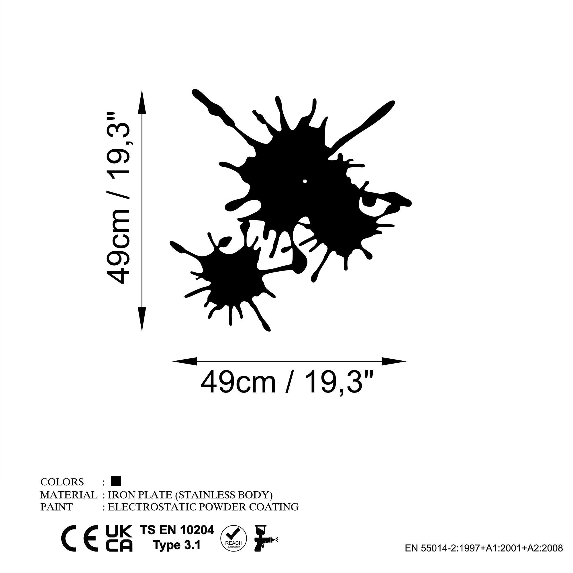 WATCH-060 Dekoratif Metal Duvar Saati | ByLamp