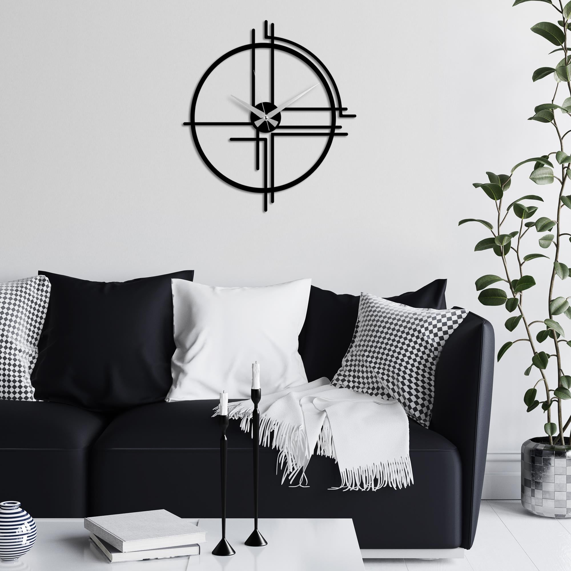 WATCH-063 Dekoratif Metal Duvar Saati | ByLamp