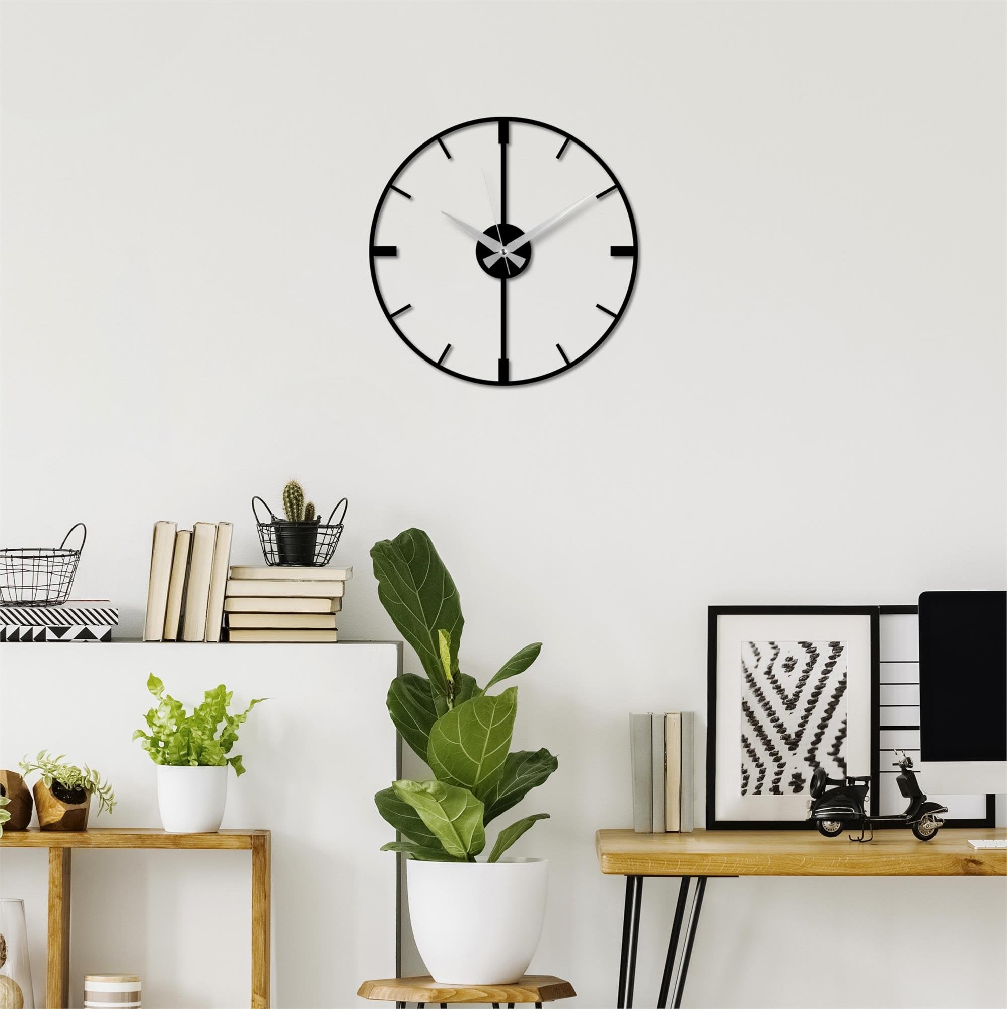 WATCH-065 Dekoratif Metal Duvar Saati | ByLamp