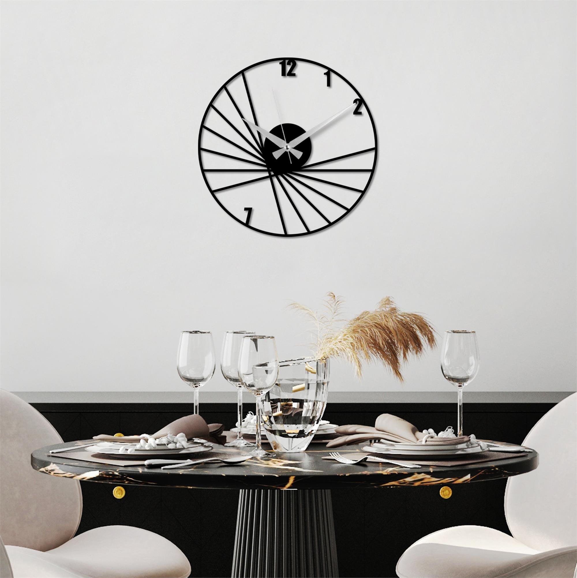 WATCH-066 Dekoratif Metal Duvar Saati | ByLamp