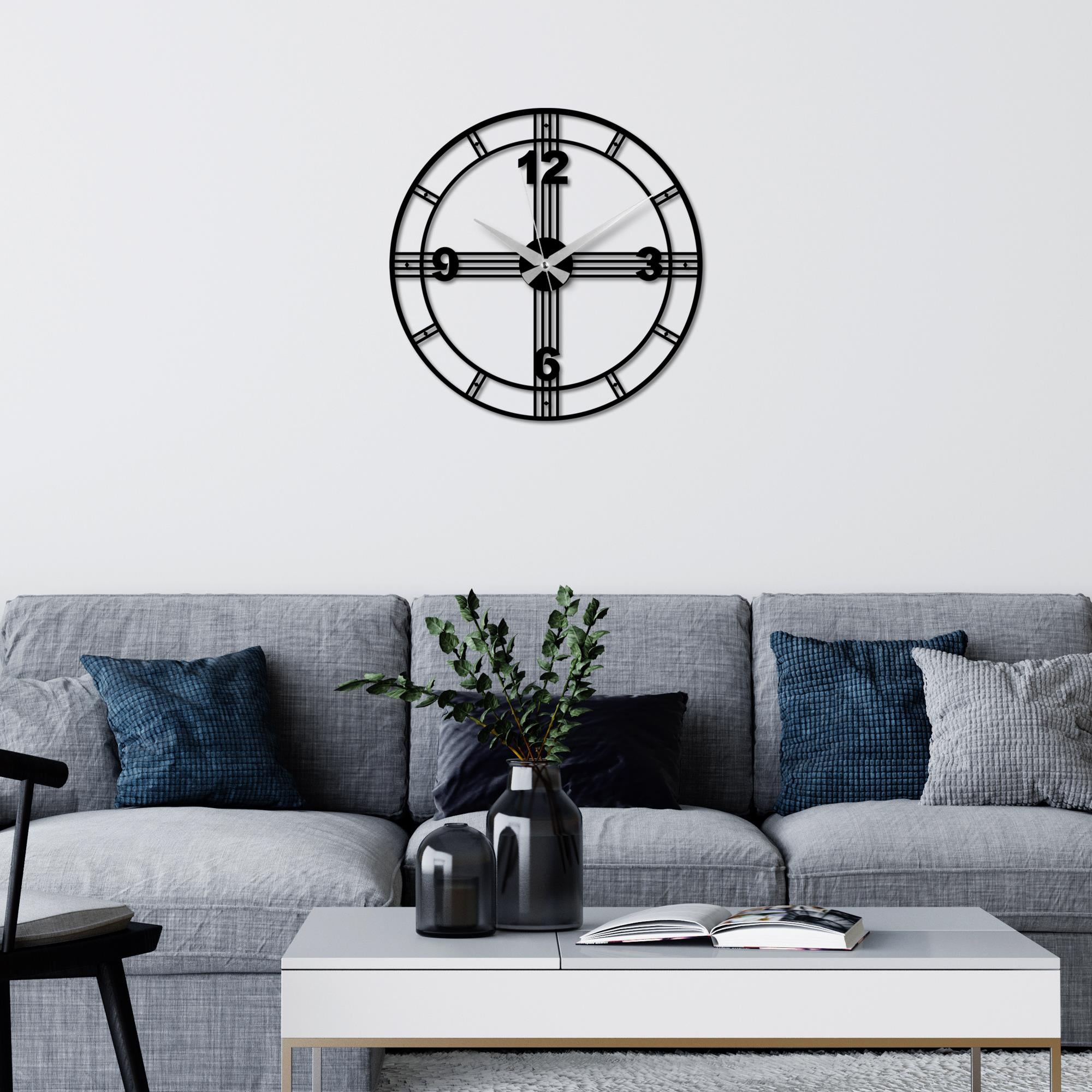 WATCH-071 Dekoratif Metal Duvar Saati | ByLamp