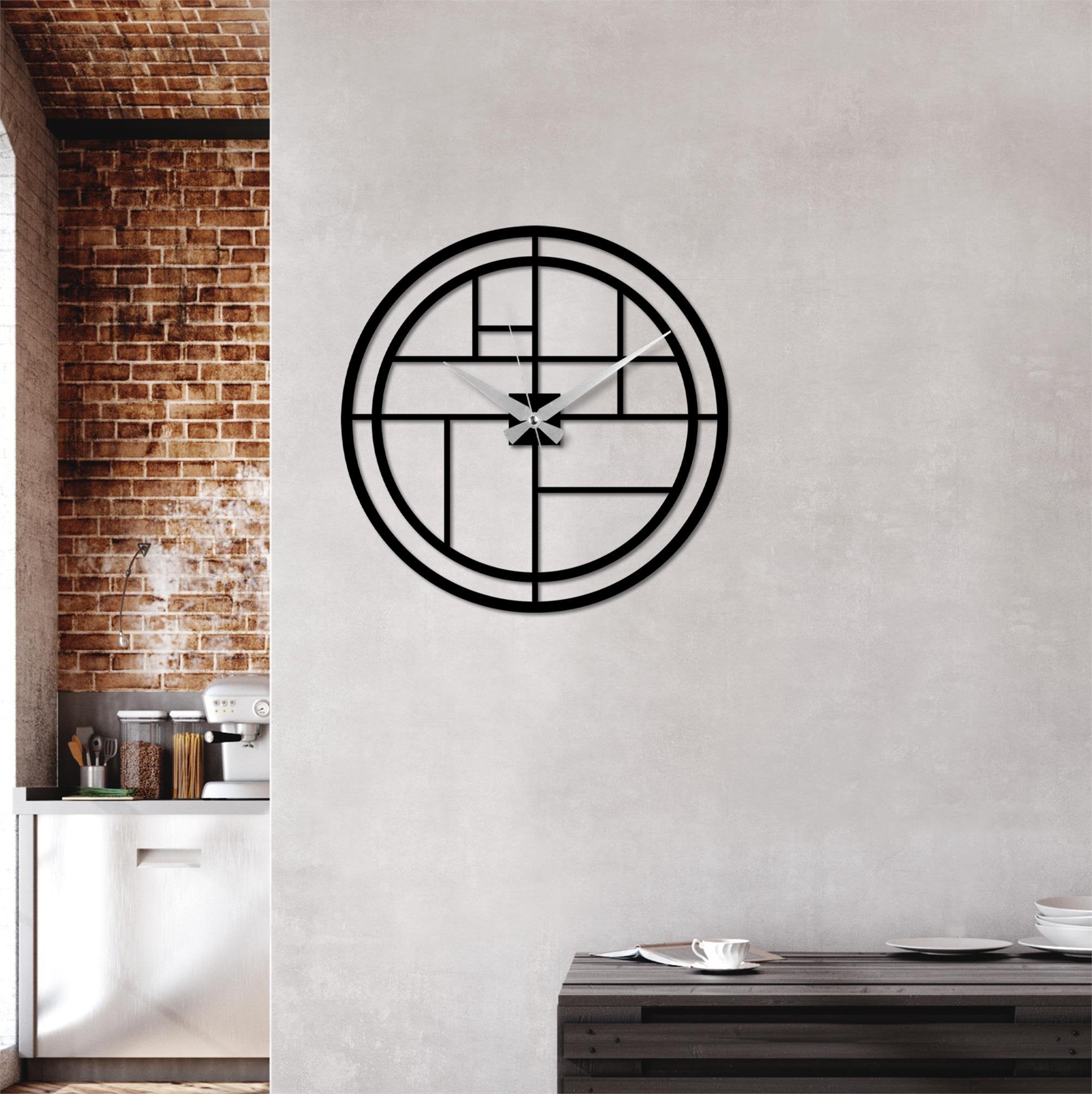 WATCH-072 Dekoratif Metal Duvar Saati | ByLamp