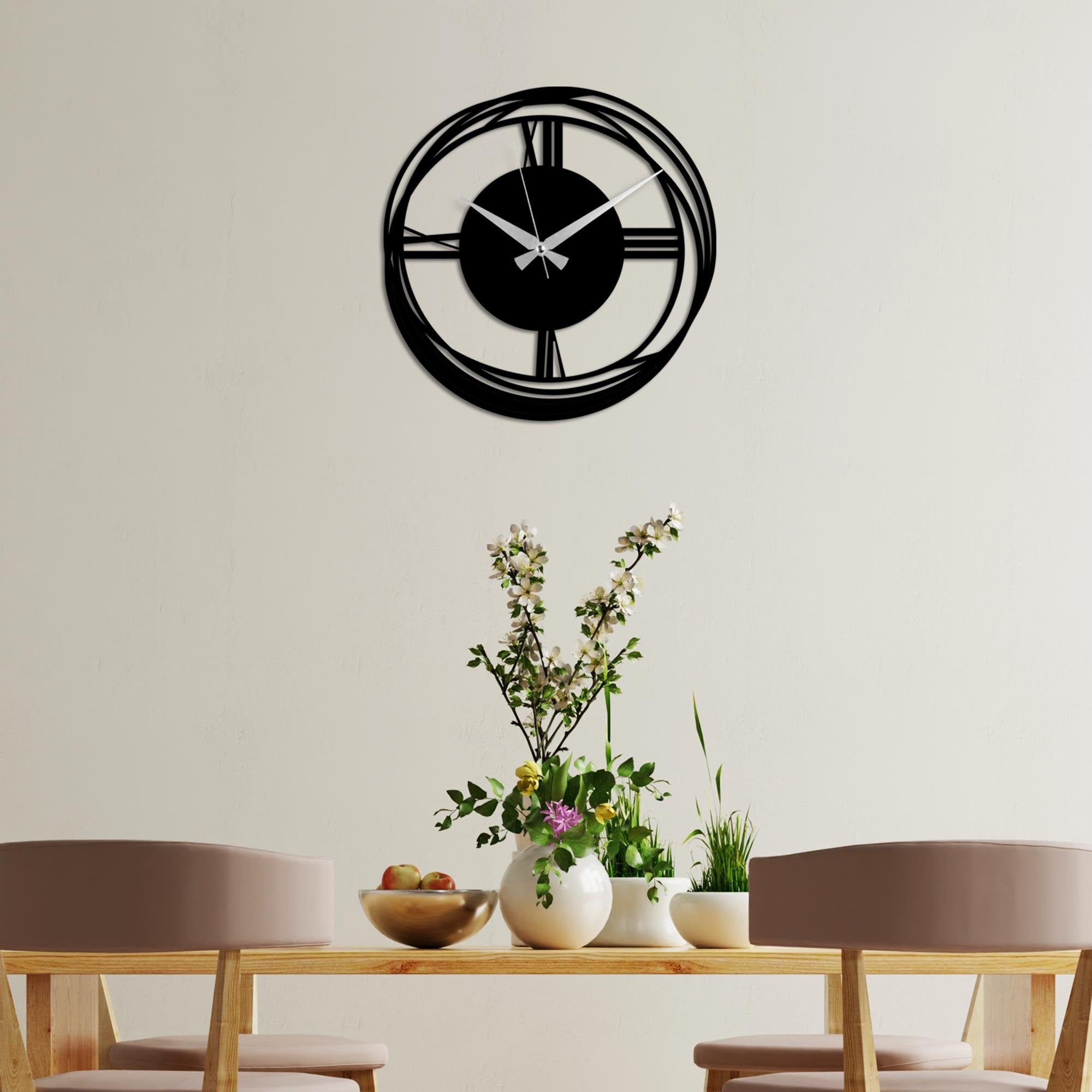 WATCH-074 Dekoratif Metal Duvar Saati | ByLamp