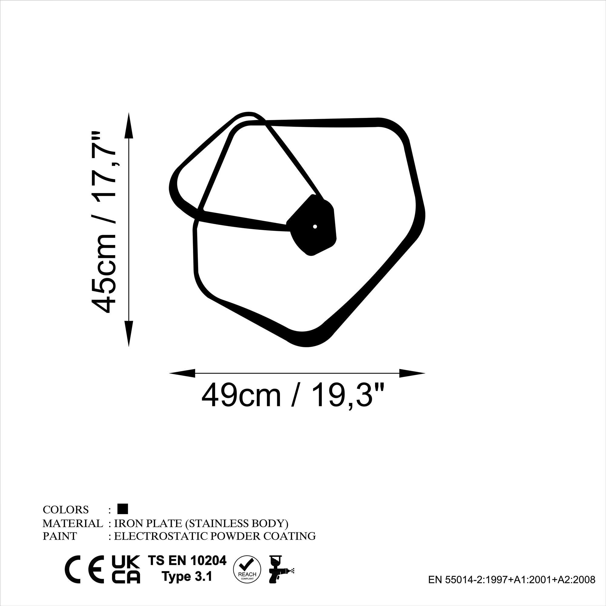 WATCH-075 Dekoratif Metal Duvar Saati | ByLamp