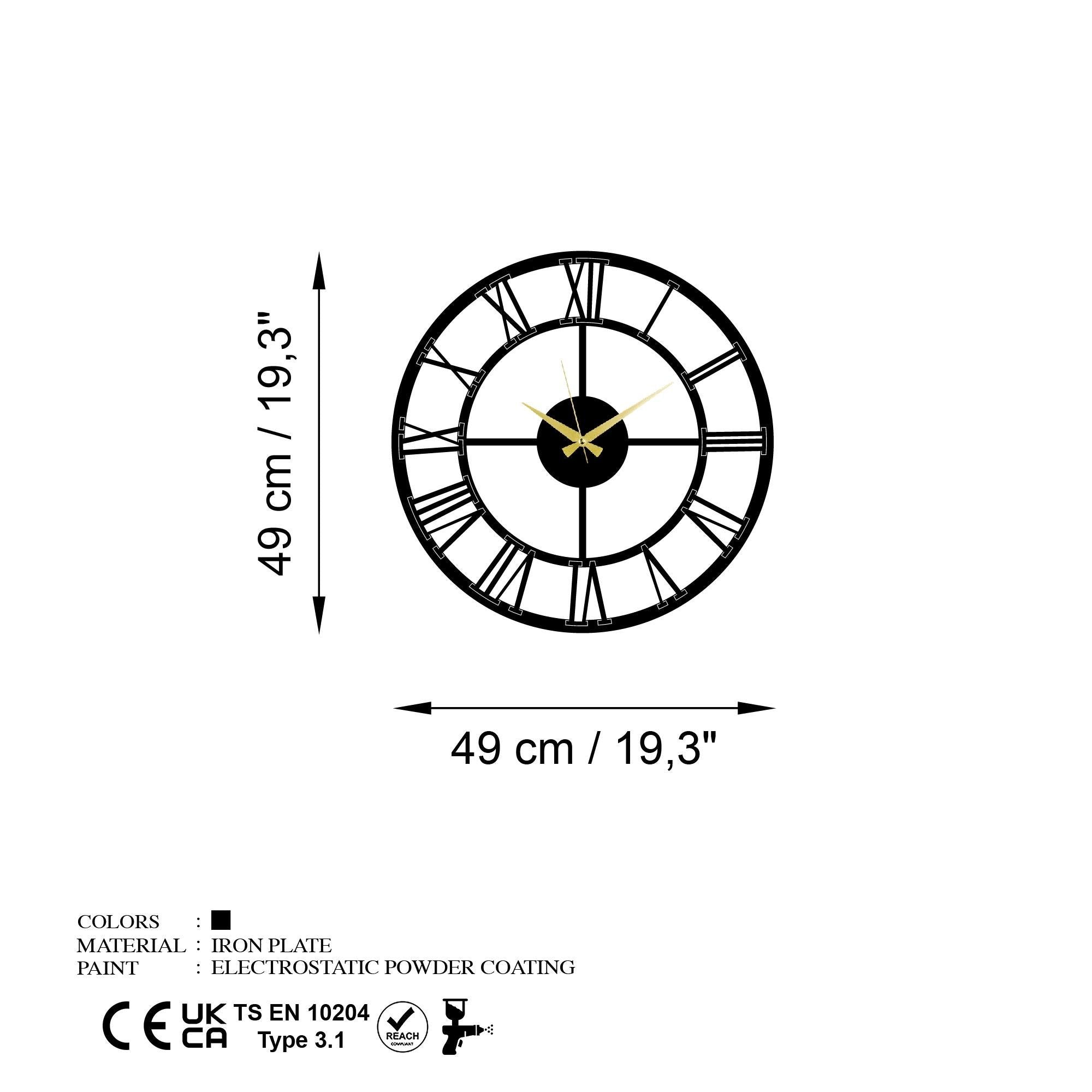 WATCH-80 Dekoratif Metal Duvar Saati | ByLamp