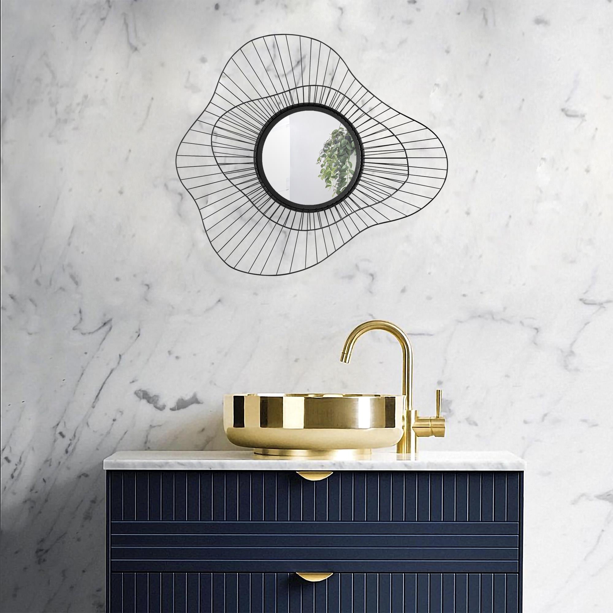 WM-012 Dekoratif Metal Duvar Aynası | ByLamp