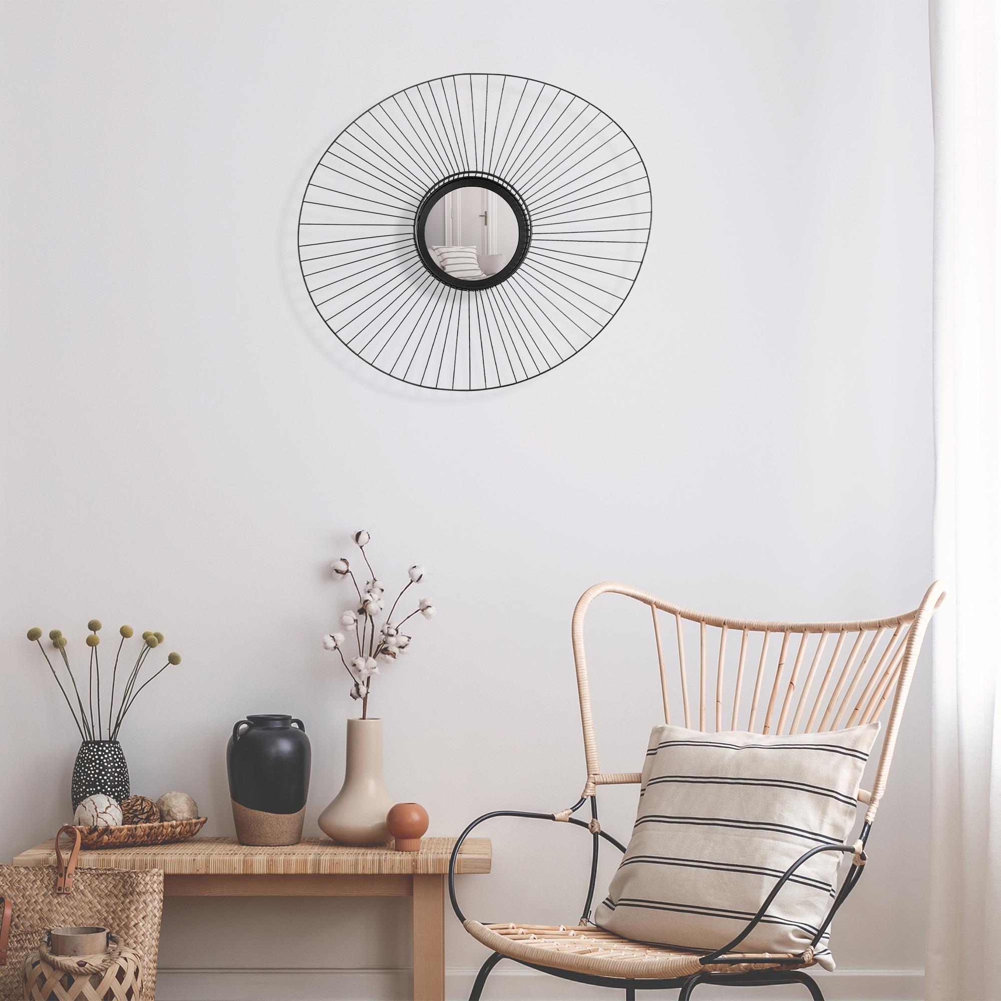 WM-016 Dekoratif Metal Duvar Aynası | ByLamp