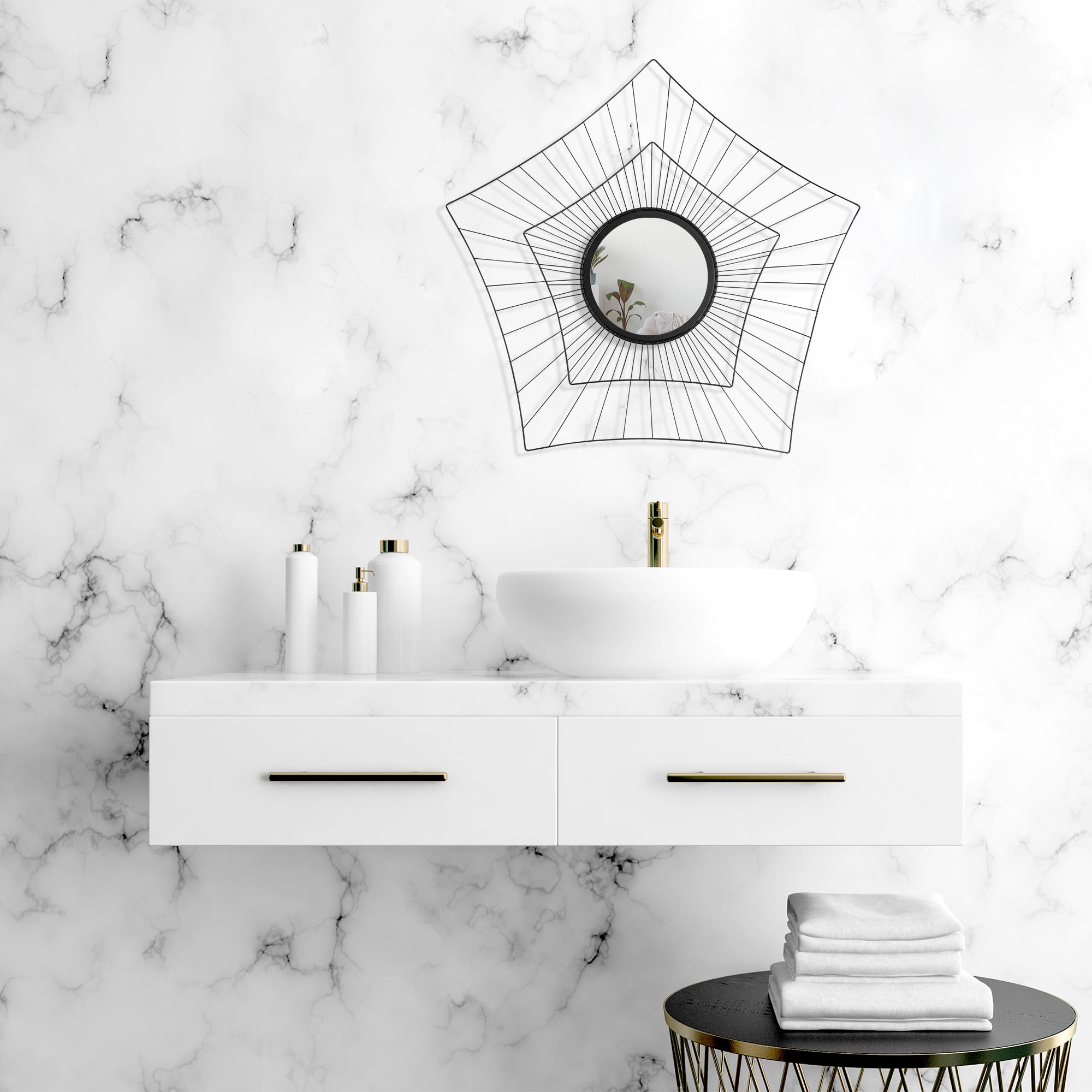 WM-020 Dekoratif Metal Duvar Aynası | ByLamp