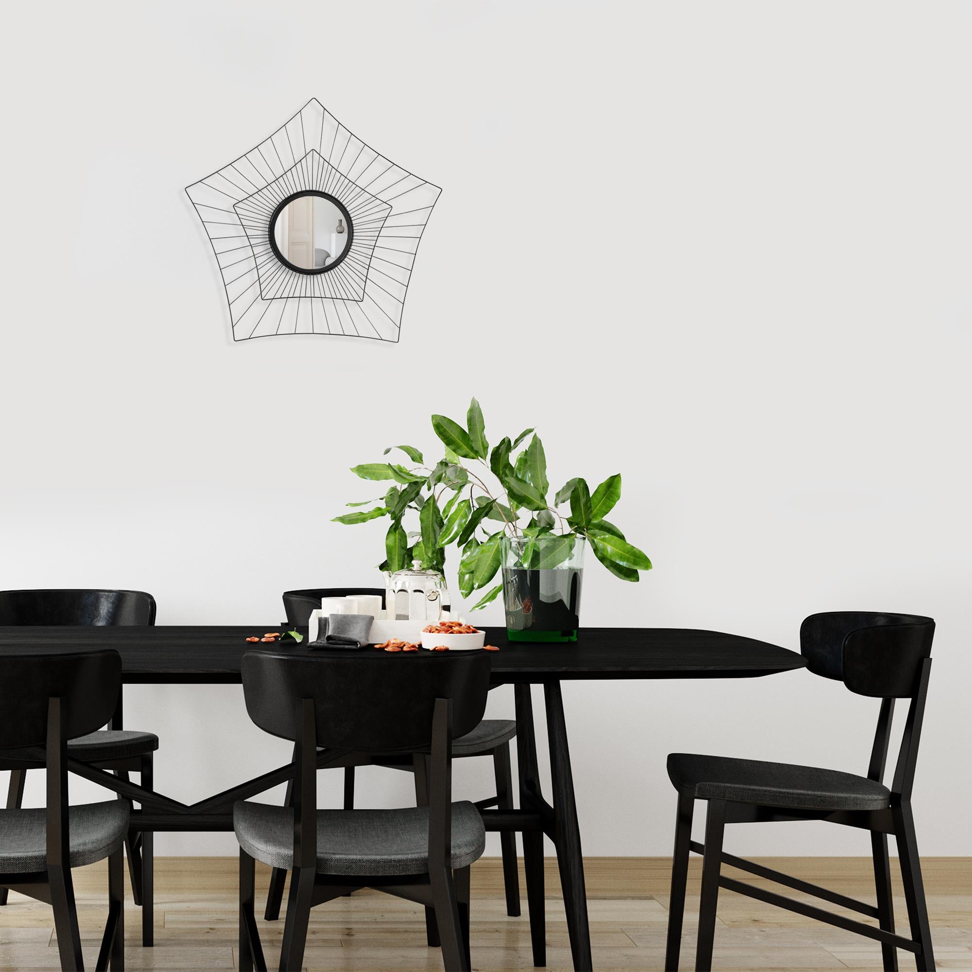 WM-020 Dekoratif Metal Duvar Aynası | ByLamp