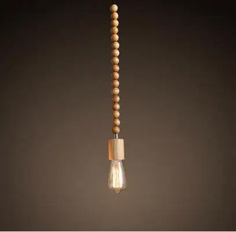 Wooden pendant stalter lighting