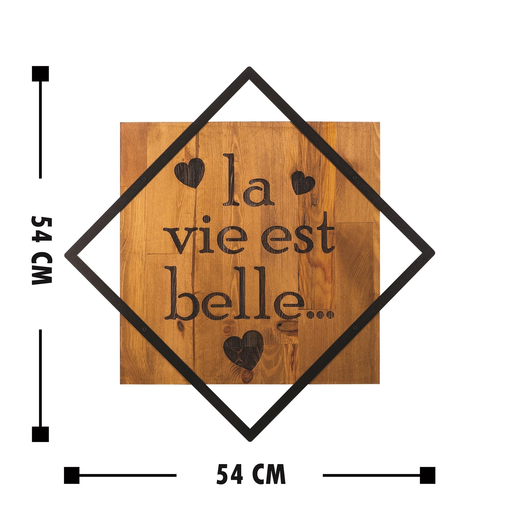 WT-001 Ahşap Metal Duvar Tablosu | ByLamp