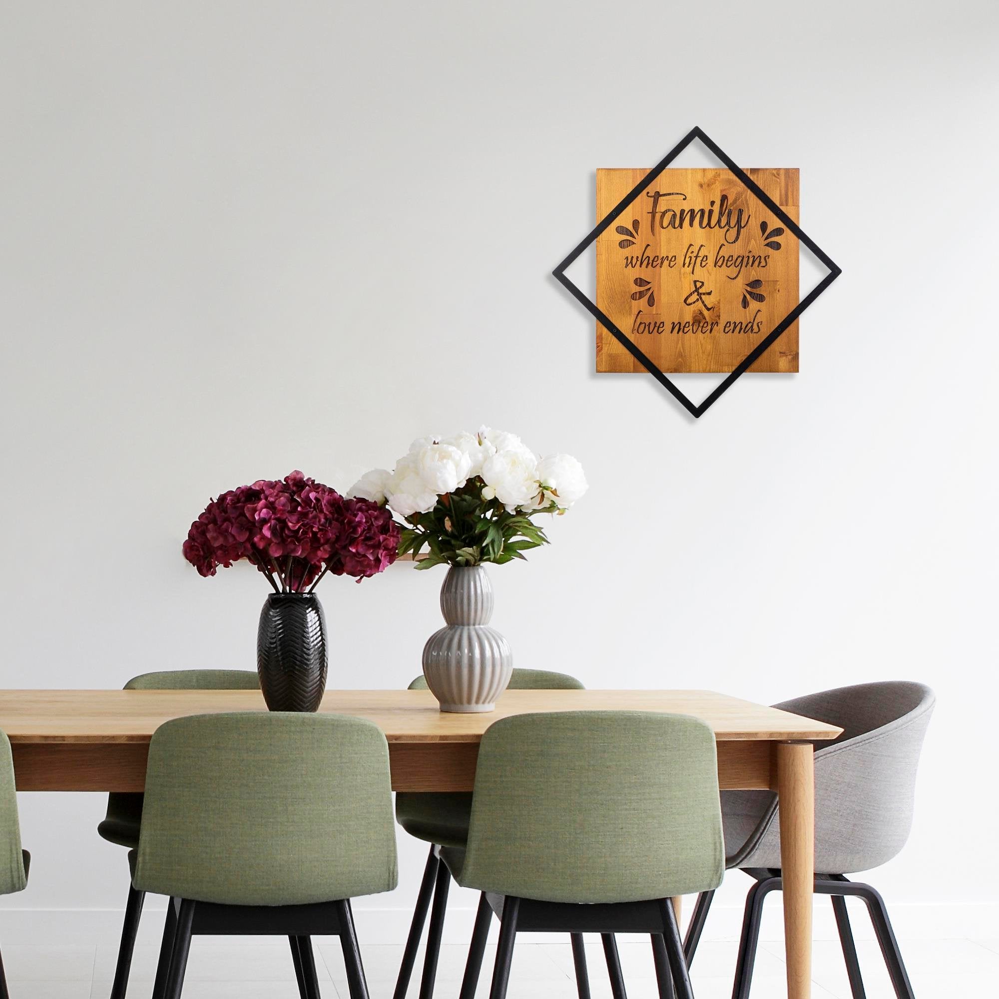 WT-004 Ahşap Metal Duvar Tablosu | ByLamp