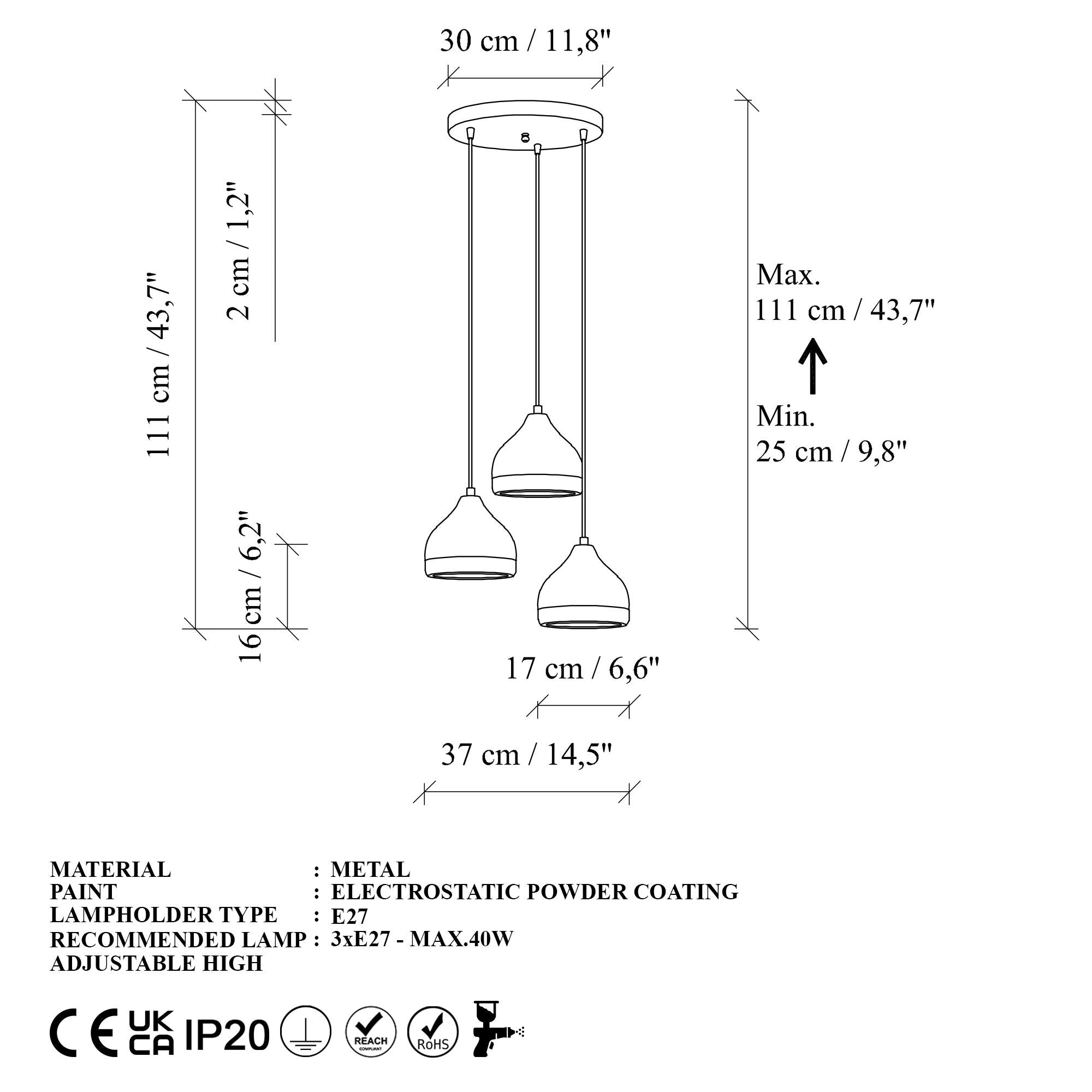 Yildo M 6875 Sıvama Sarkıt Aydınlatma | ByLamp