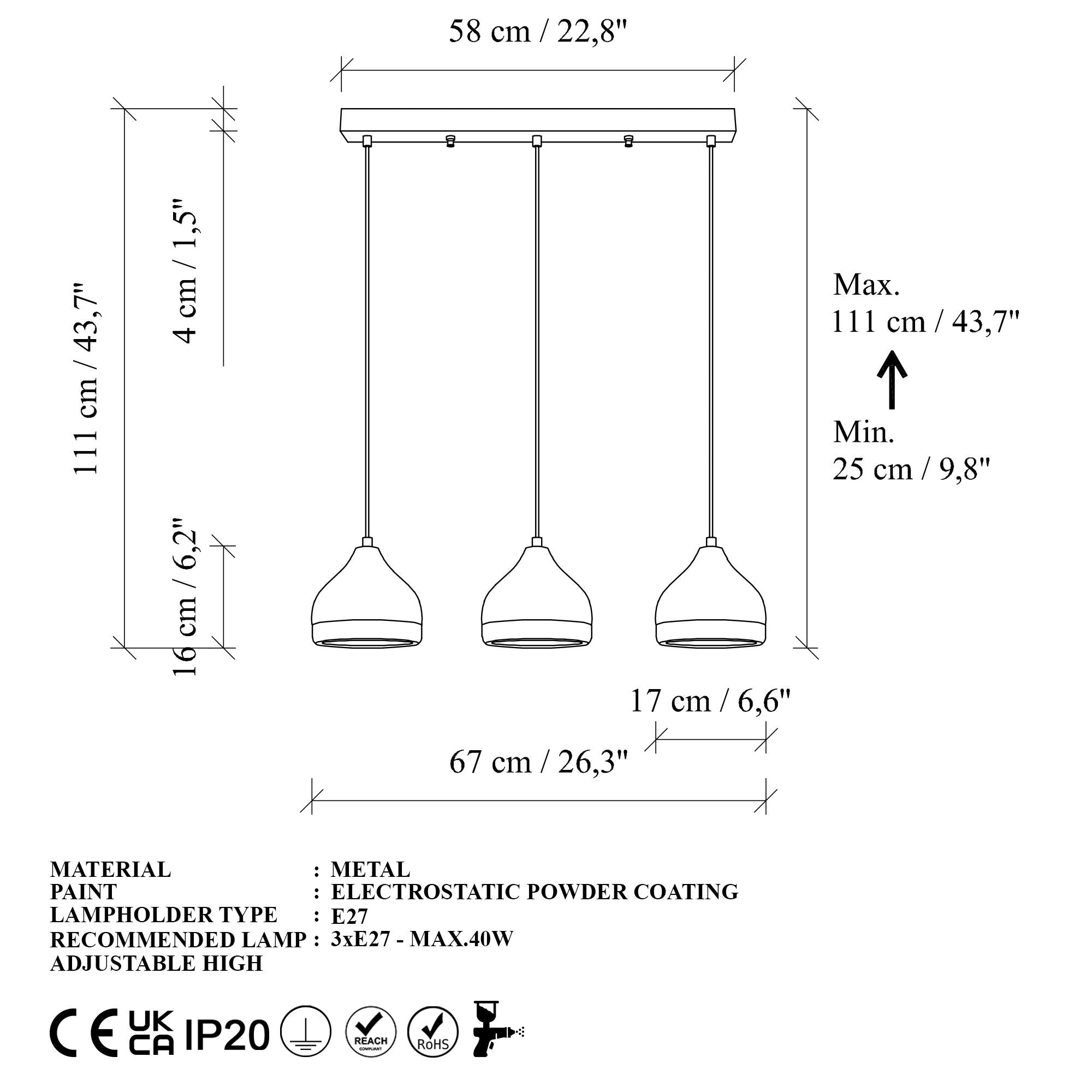 Yildo M 6880 Sıvama Sarkıt Aydınlatma | ByLamp