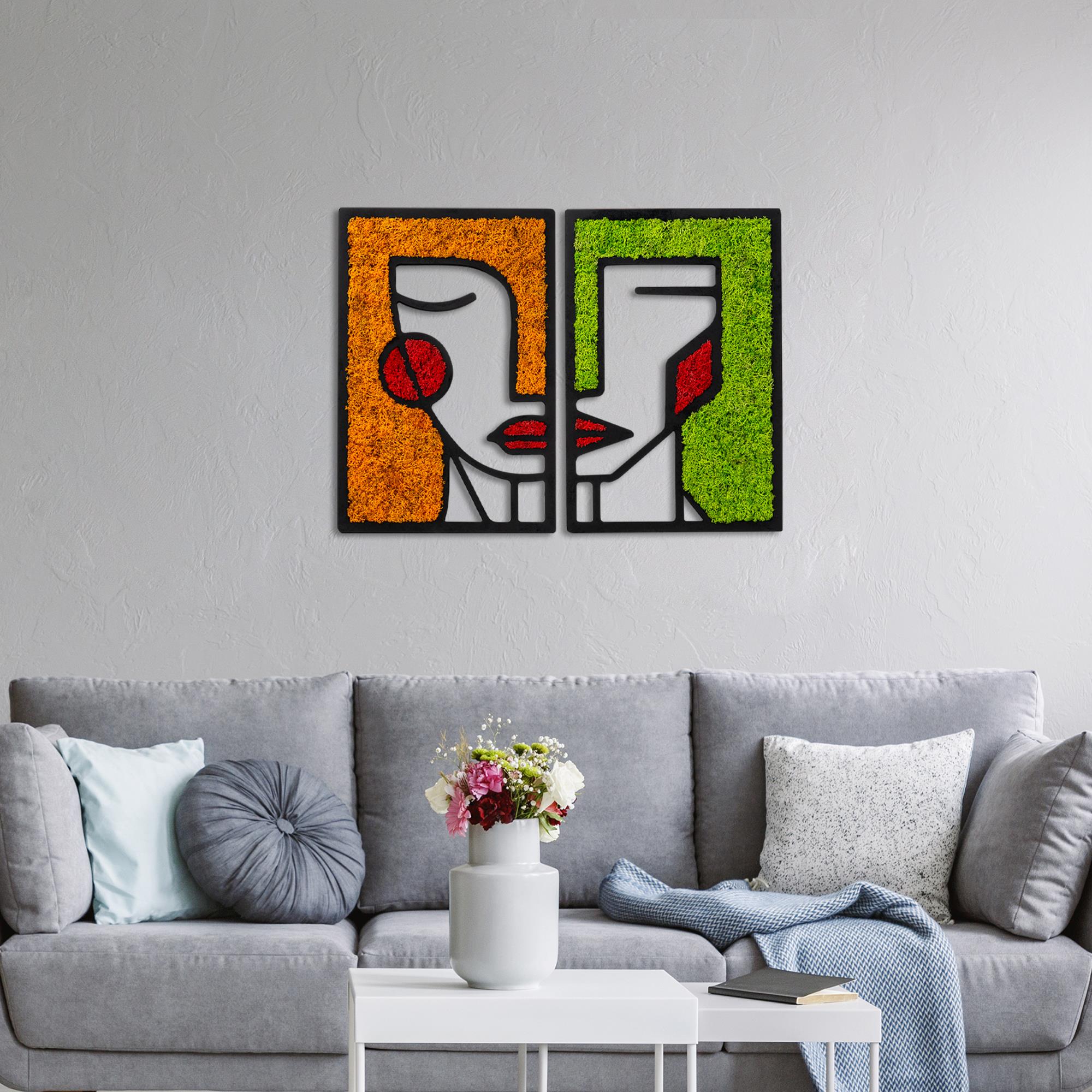 YNS-026 Dekoratif Yosun Duvar Tablosu | ByLamp