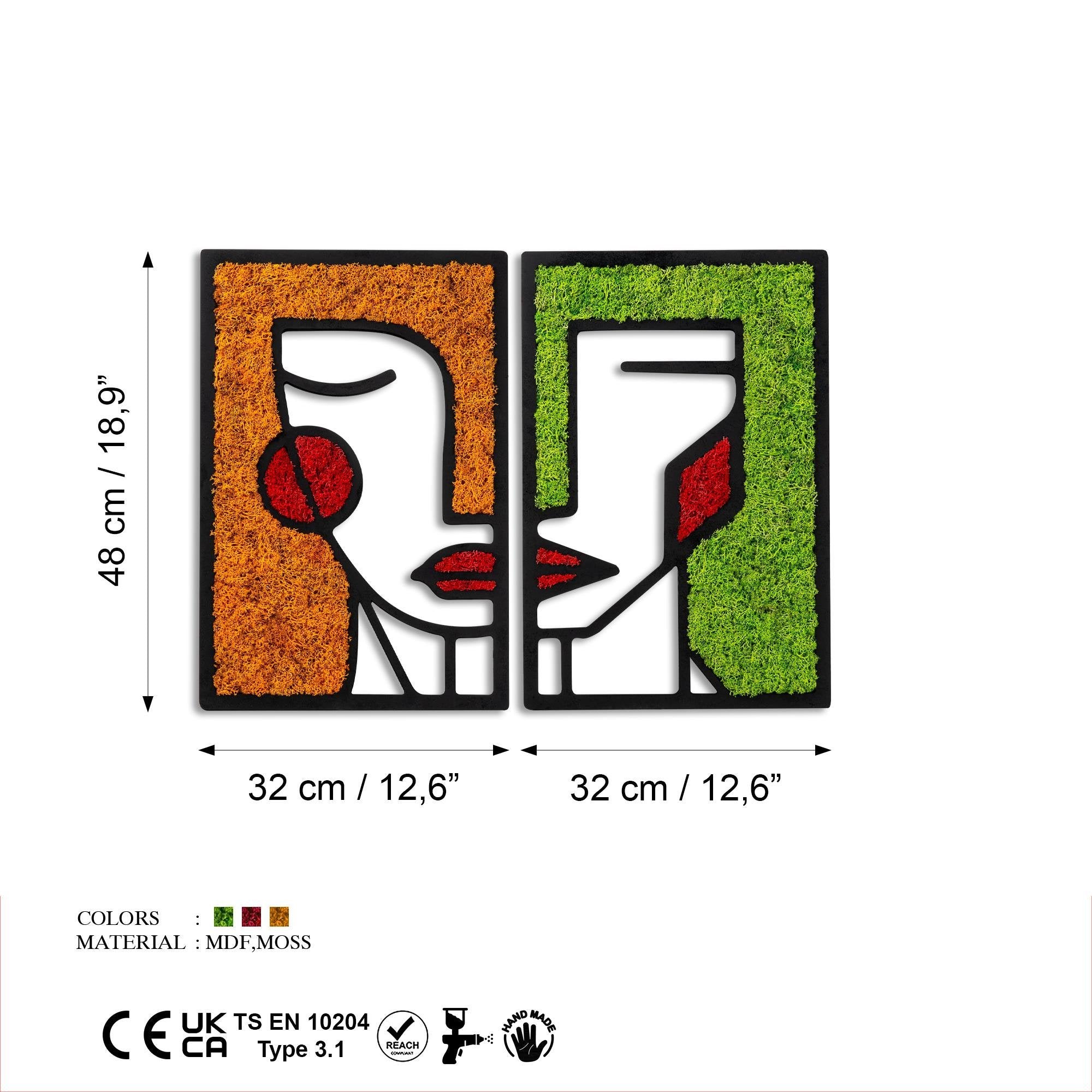 YNS-026 Dekoratif Yosun Duvar Tablosu | ByLamp