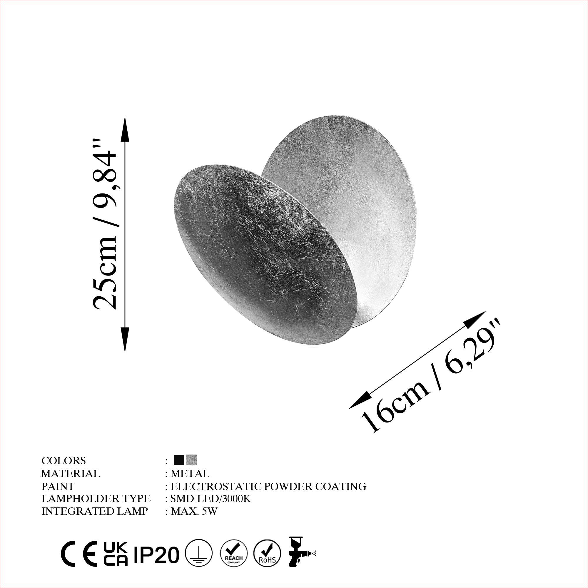 Yosma 13641 Led Aplik Duvar Aydınlatma | ByLamp