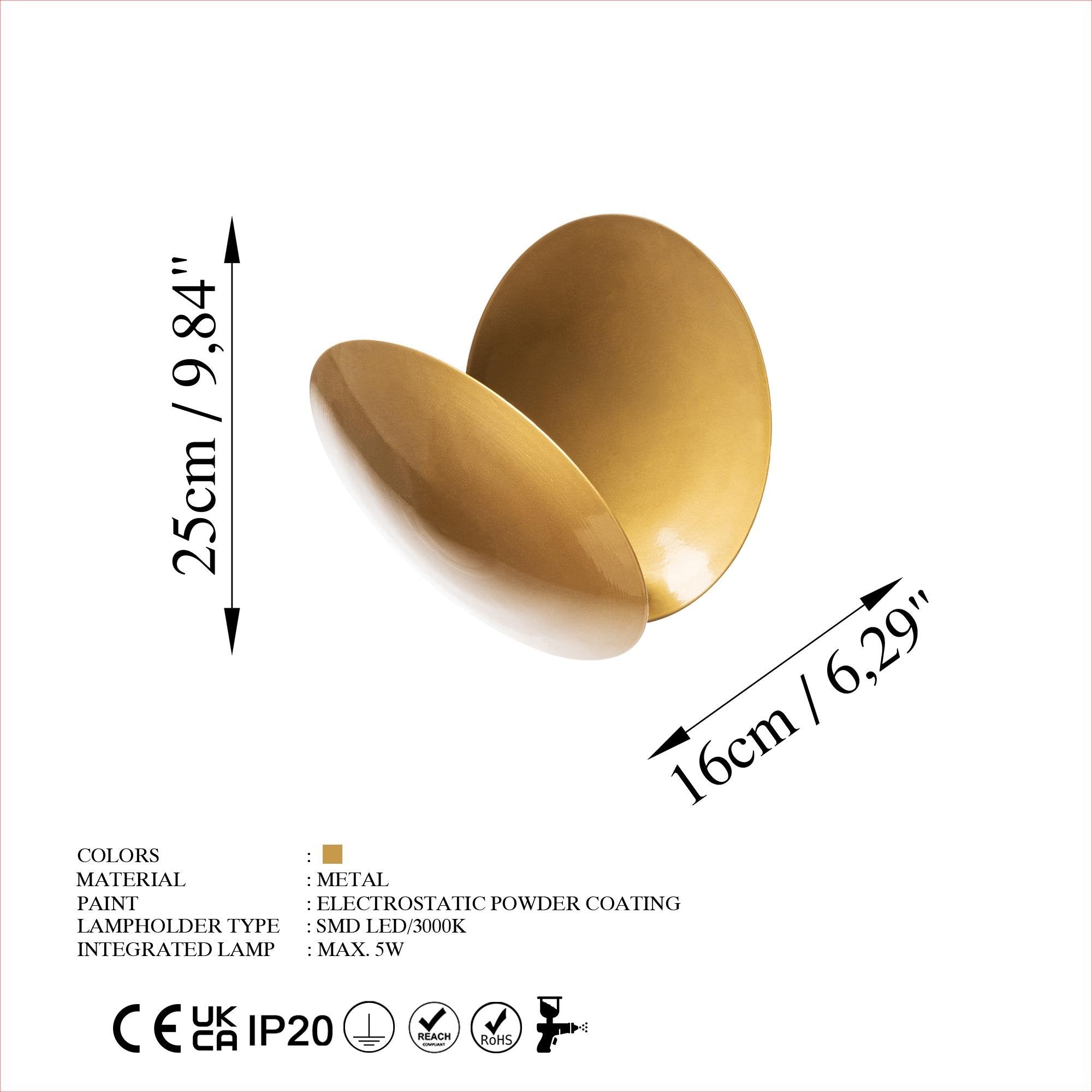 Yosma 13642 Led Aplik Duvar Aydınlatma | ByLamp