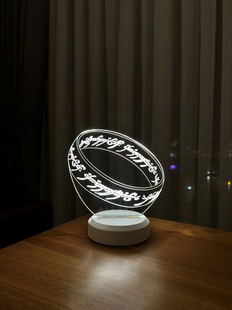 Lord of 3D Rings LED Table Lamp