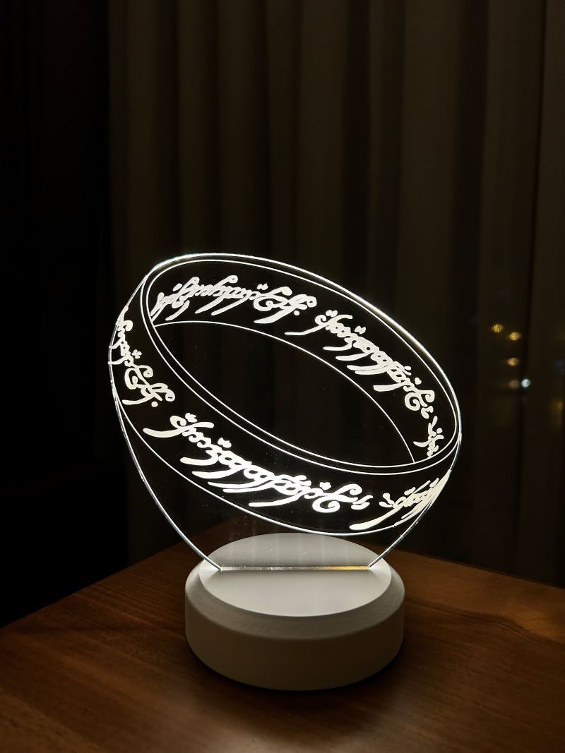 Lord of 3D Rings LED Table Lamp